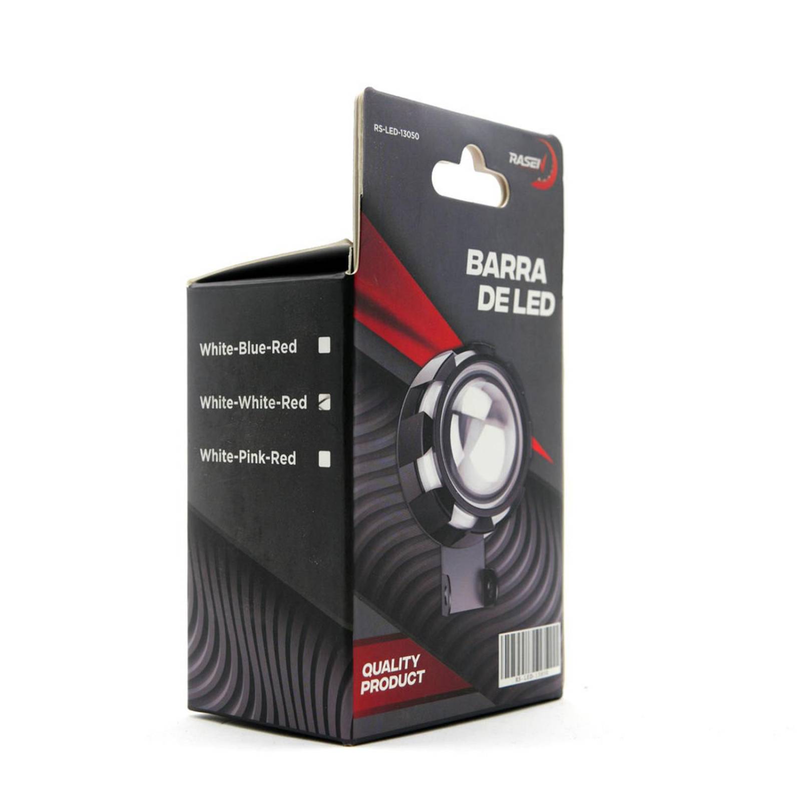 Faro Para Moto Rasen Led Luz Blanca Redondo               Azul