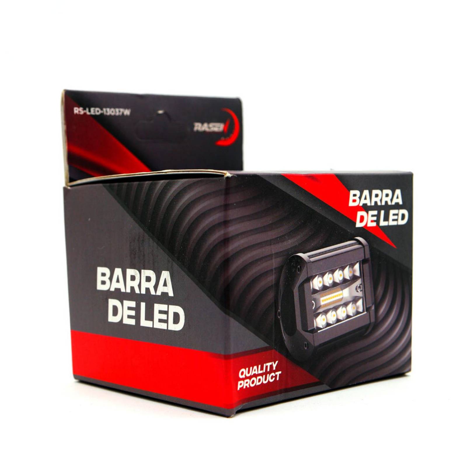 Faro Para Moto Rasen Cuadrado 40 Led Luz Blanca Fija             