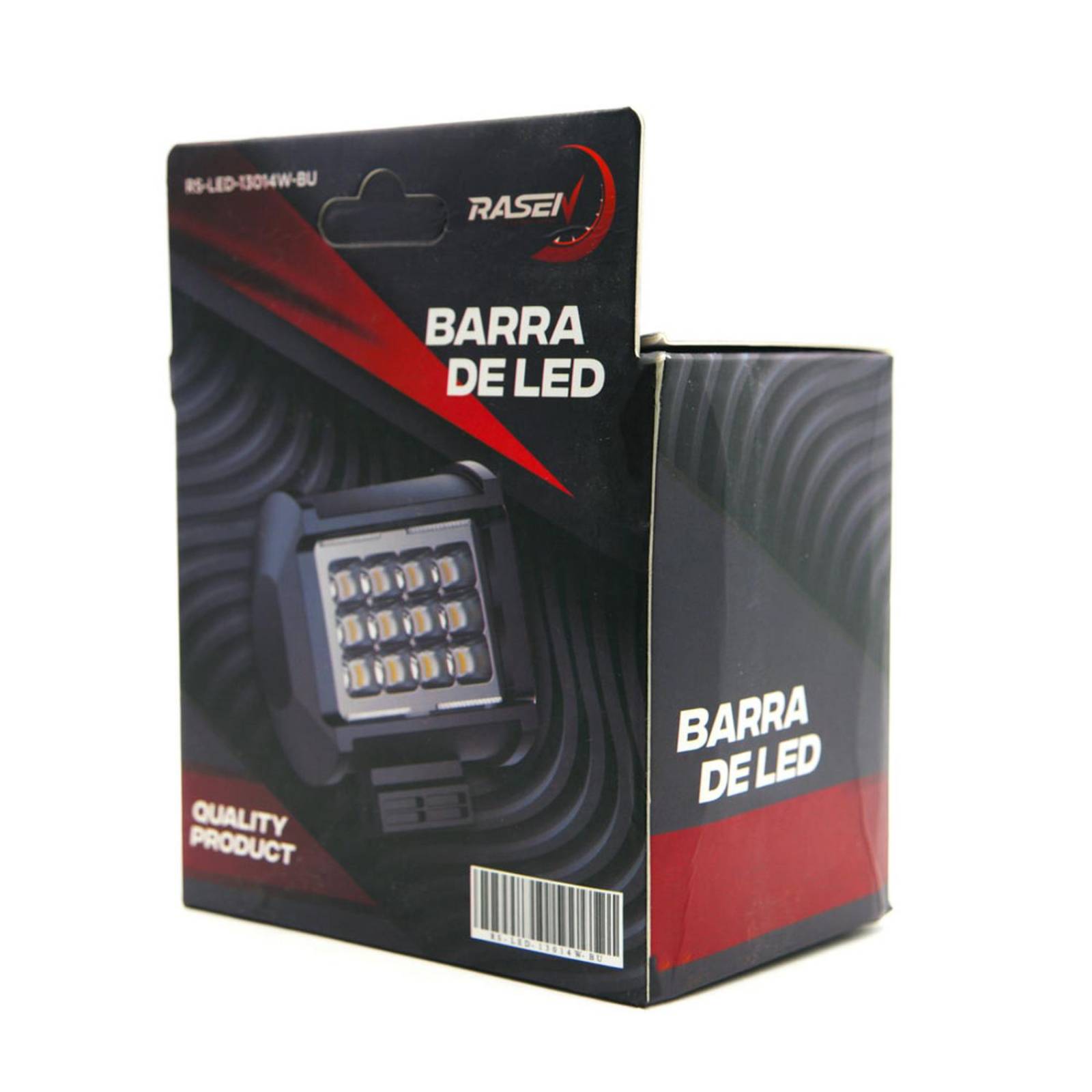 Faro Para Moto Rasen Auxiliar Led Cuadrado 3 Filas 12 Led Con Luz Alta, Baja Y Estrobo      