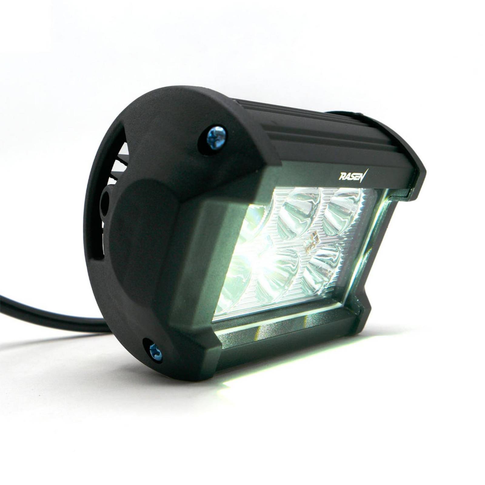 Faro Para Moto Rasen 6 Led Cuadrado Luz Fija