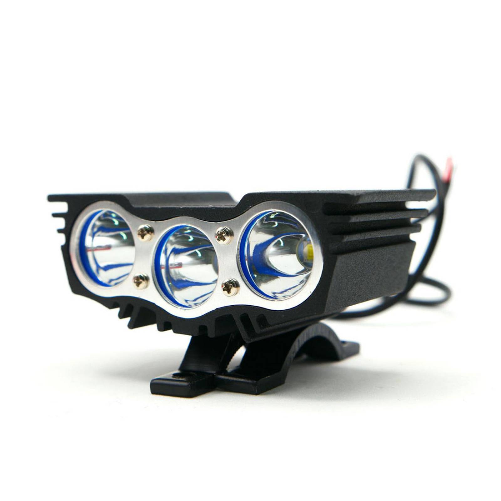 Faro Para Moto Rasen Auxiliar Led Tipo Halcon 3 Led Con Luz Blanca Alta, Baja Y Estrobo      