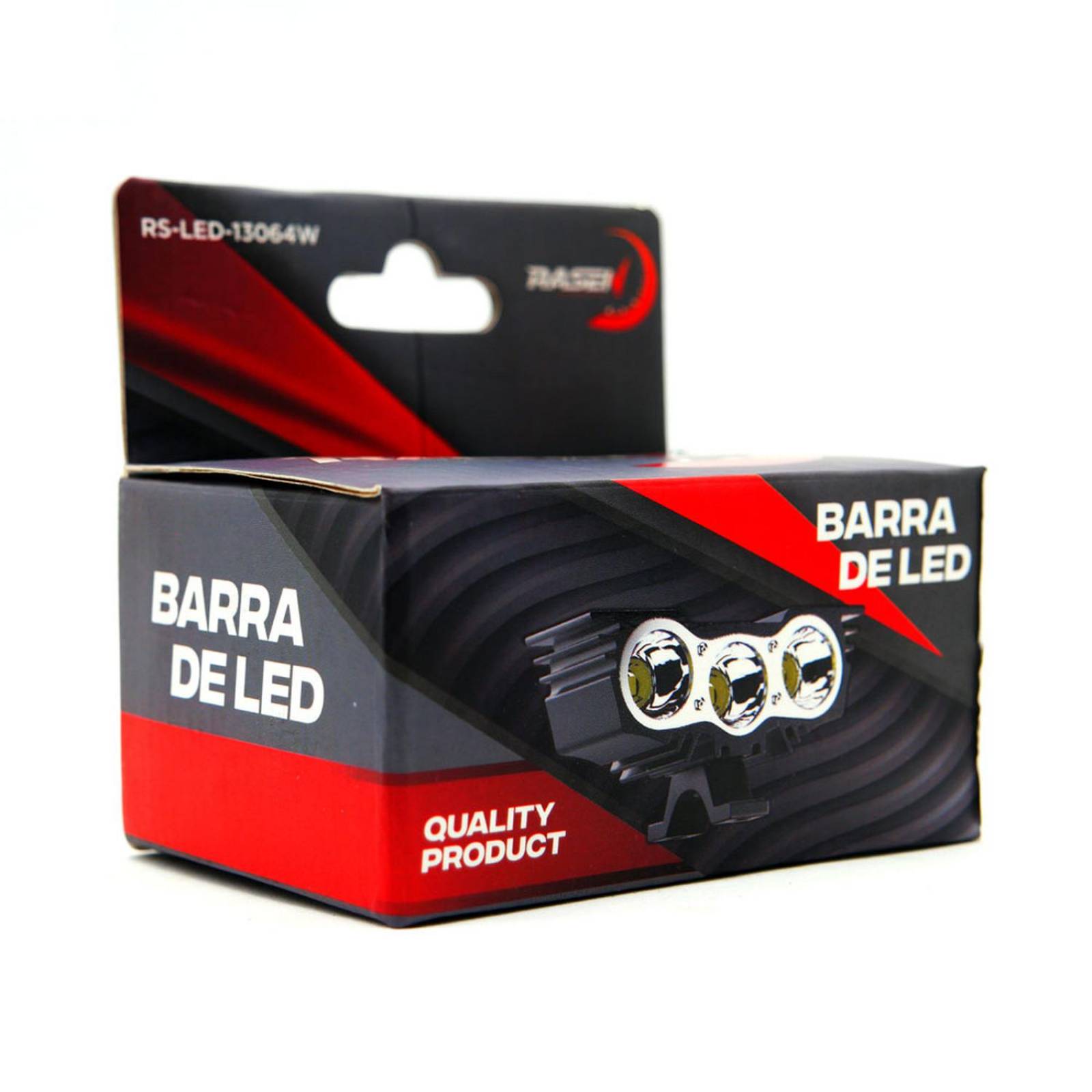 Faro Para Moto Rasen Auxiliar Led Tipo Halcon 3 Led Con Luz Blanca Alta, Baja Y Estrobo      