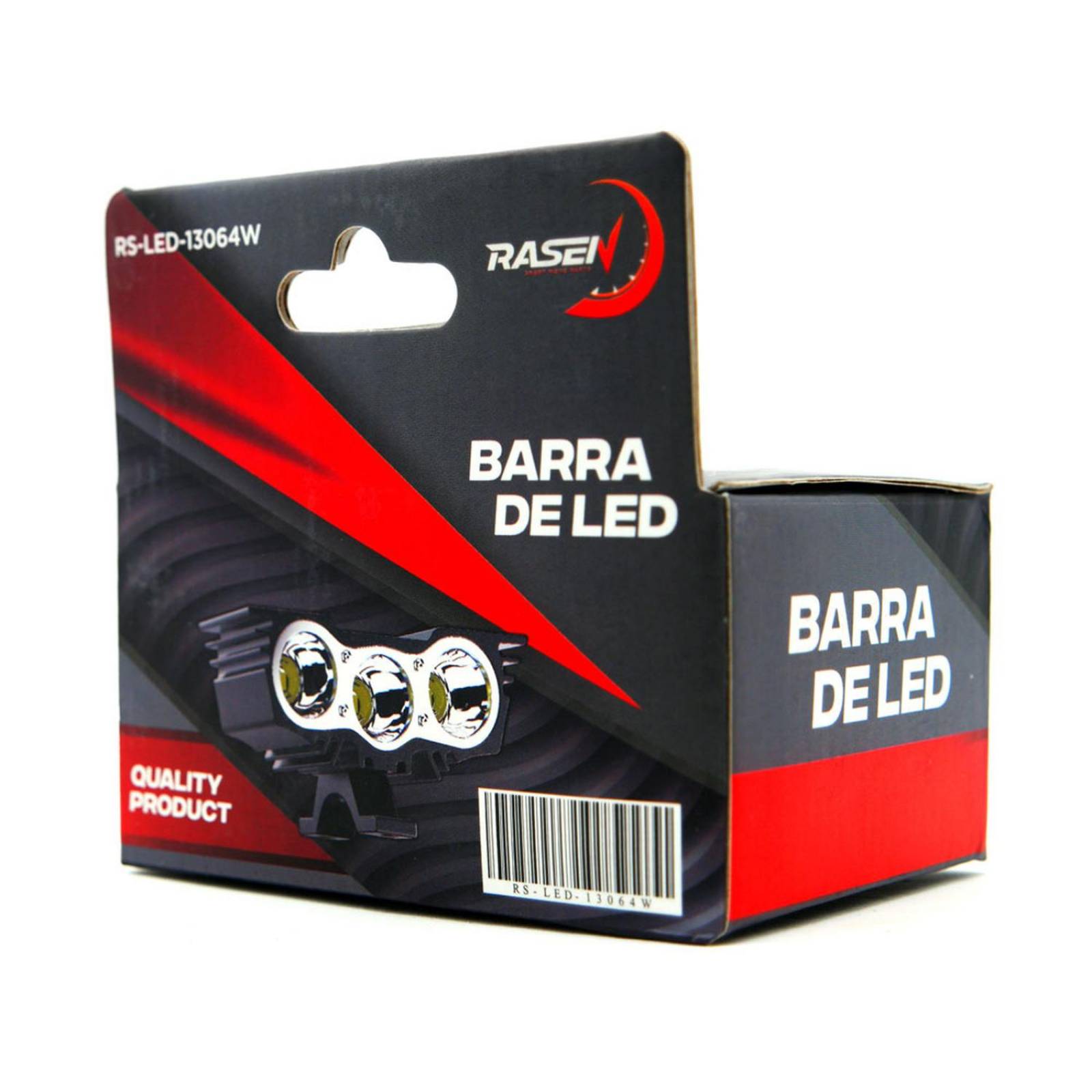Faro Para Moto Rasen Auxiliar Led Tipo Halcon 3 Led Con Luz Blanca Alta, Baja Y Estrobo      