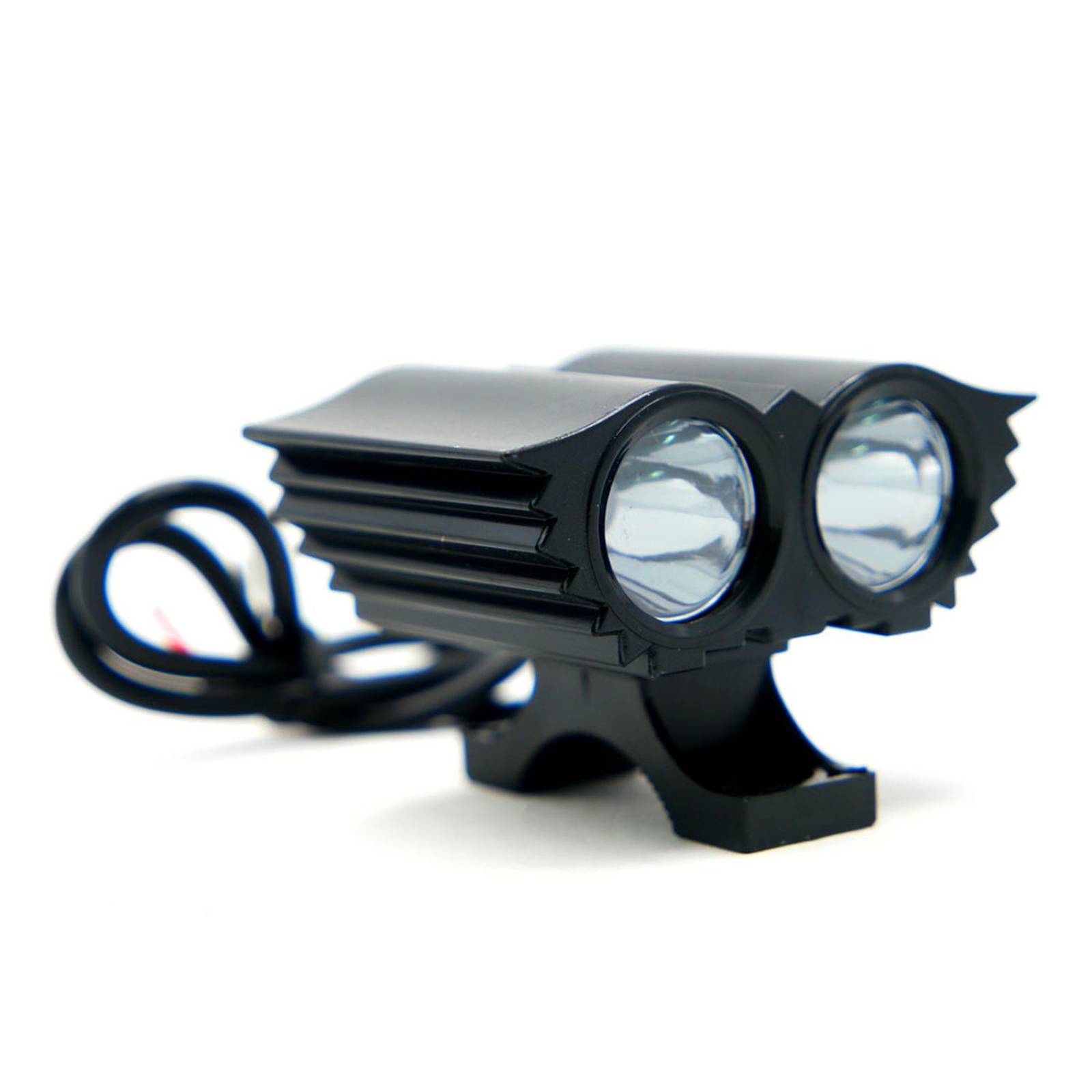 Faro Para Moto Rasen Auxiliar Led Tipo Aguila 2 Ojos Blanco Con Luz Alta, Baja Y Estrobo      