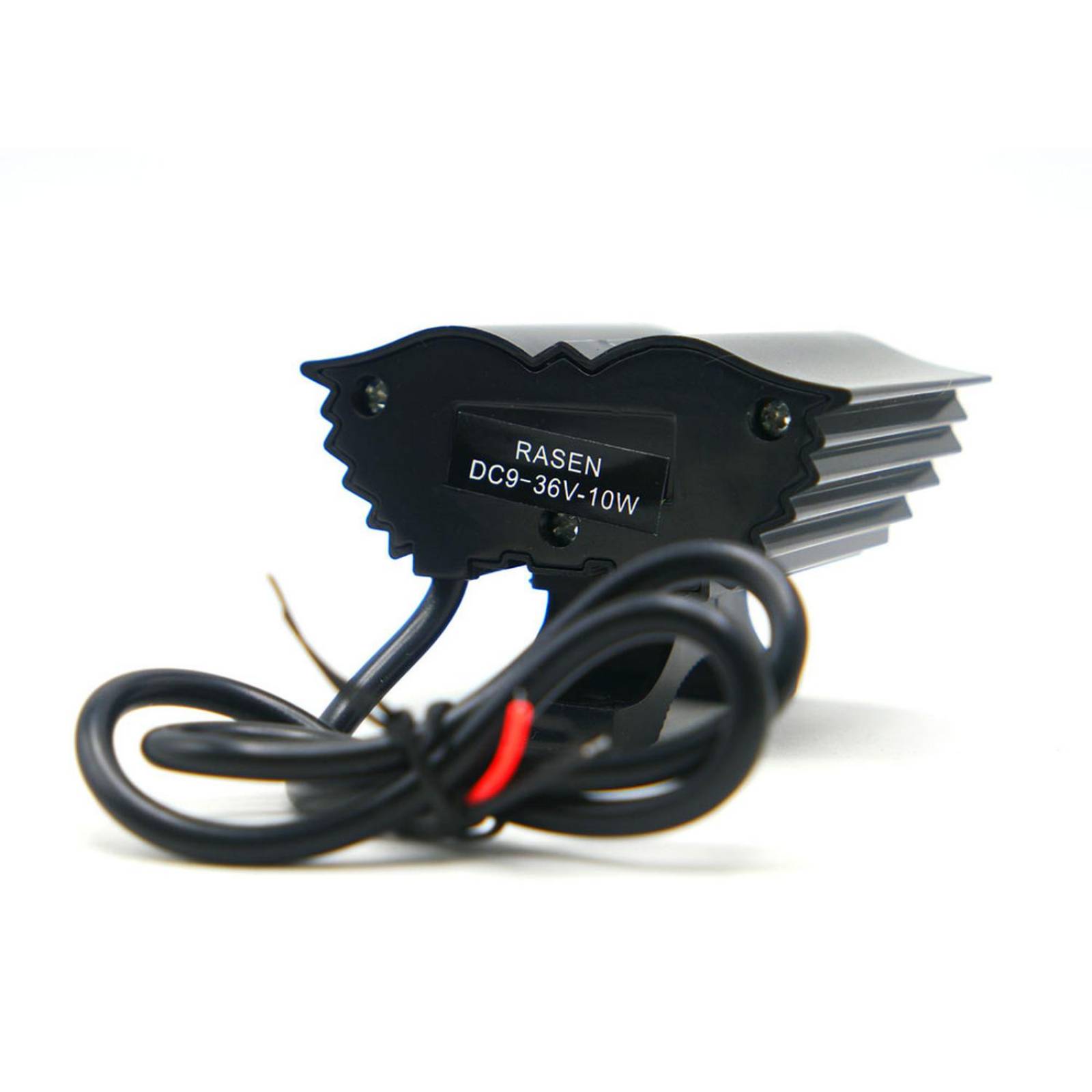 Faro Para Moto Rasen Auxiliar Led Tipo Aguila 2 Ojos Blanco Con Luz Alta, Baja Y Estrobo      