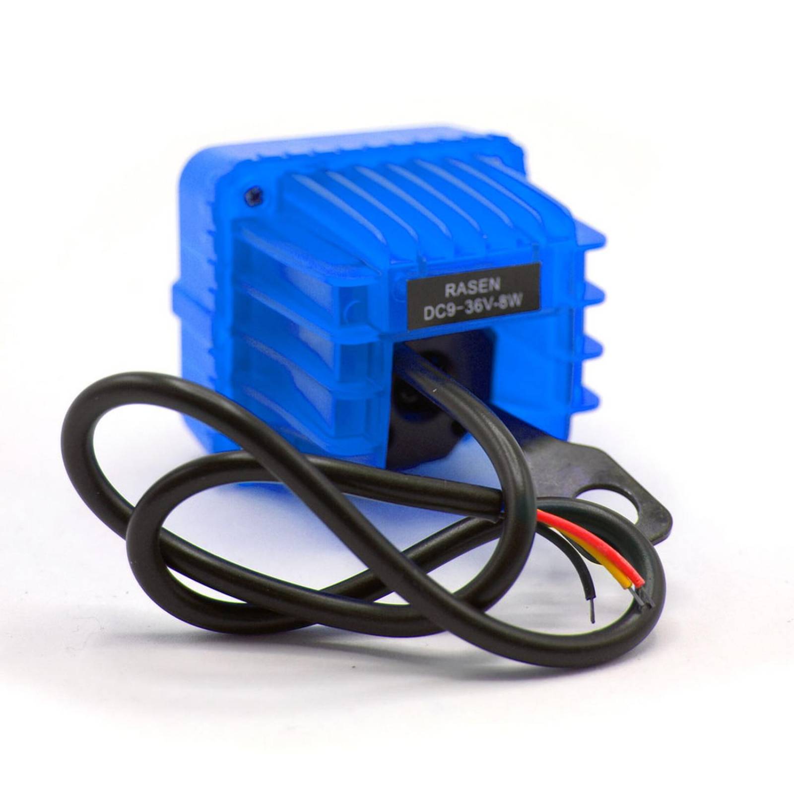 Faro Para Moto Rasen Auxiliar Cuadrado 4 Led Blanco Contorno Rgb            Azul