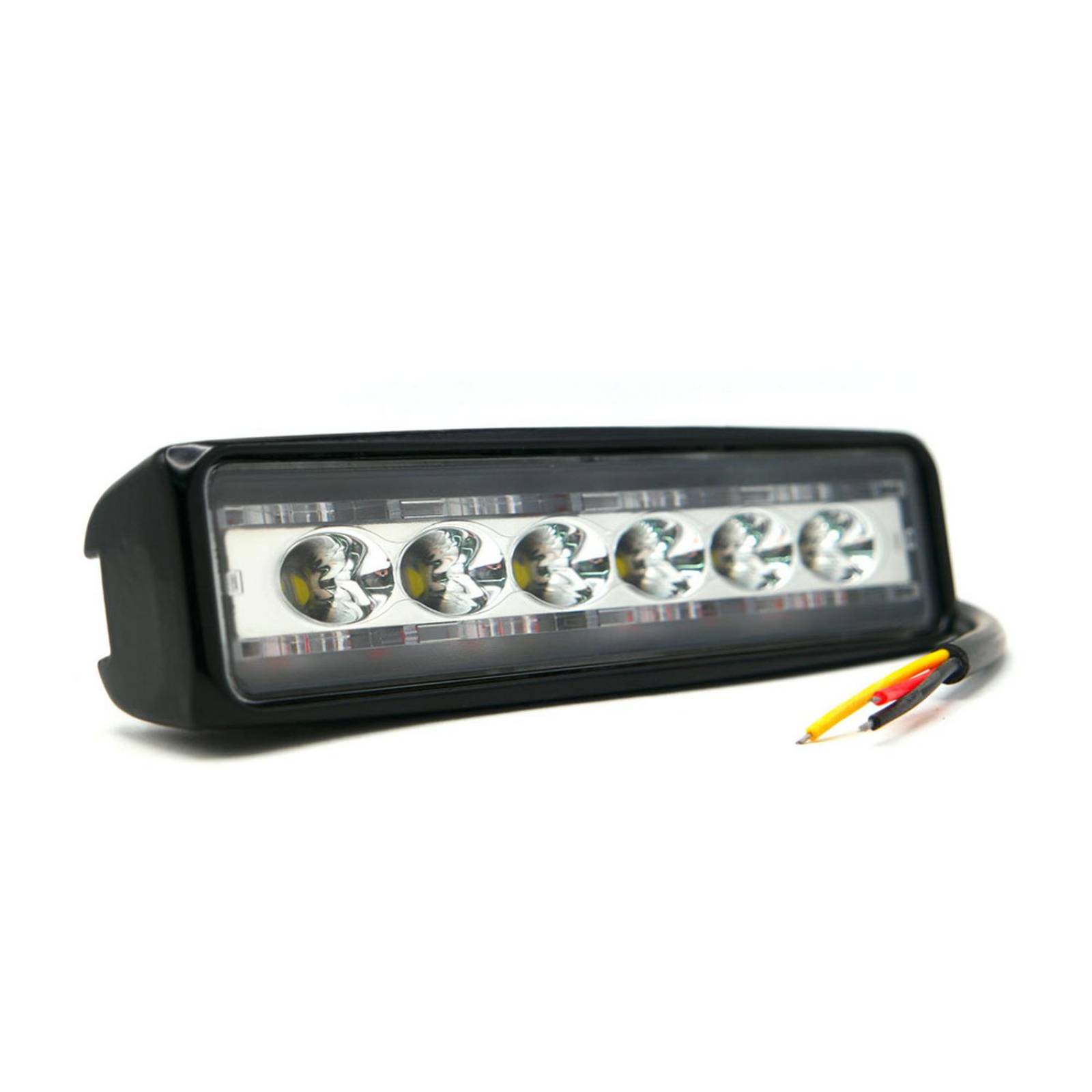 Barra Para Moto Rasen 6 Led Luz Blanca Contorno Con Estrobo            