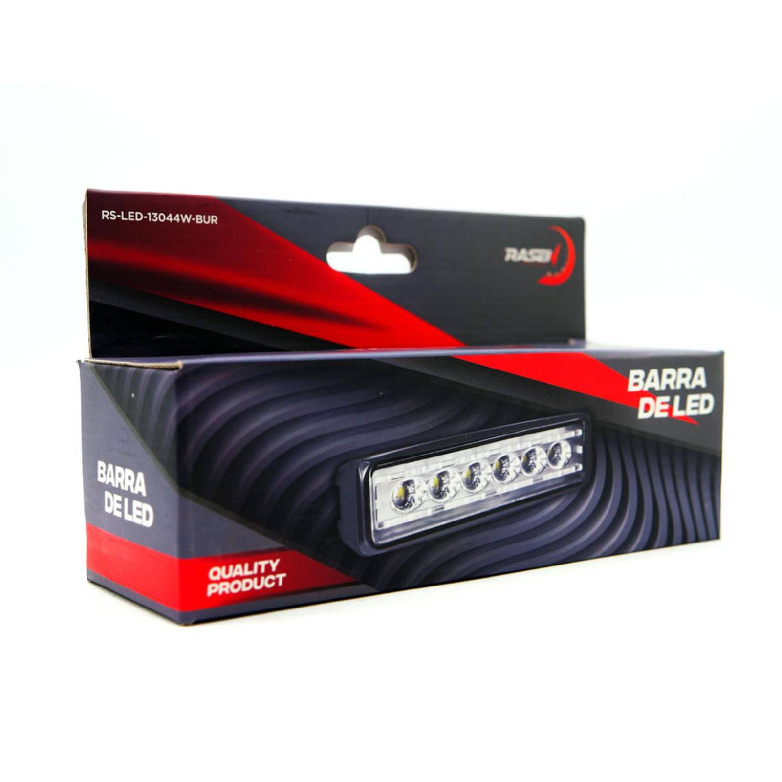 Barra Para Moto Rasen 6 Led Luz Blanca Contorno Con Estrobo            