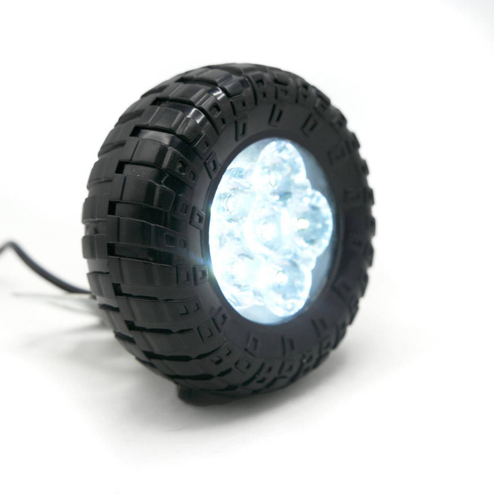 Faro Para Moto Rasen Led Blanco Tipo Rueda Con Luz Alta, Baja Y Estrobo         
