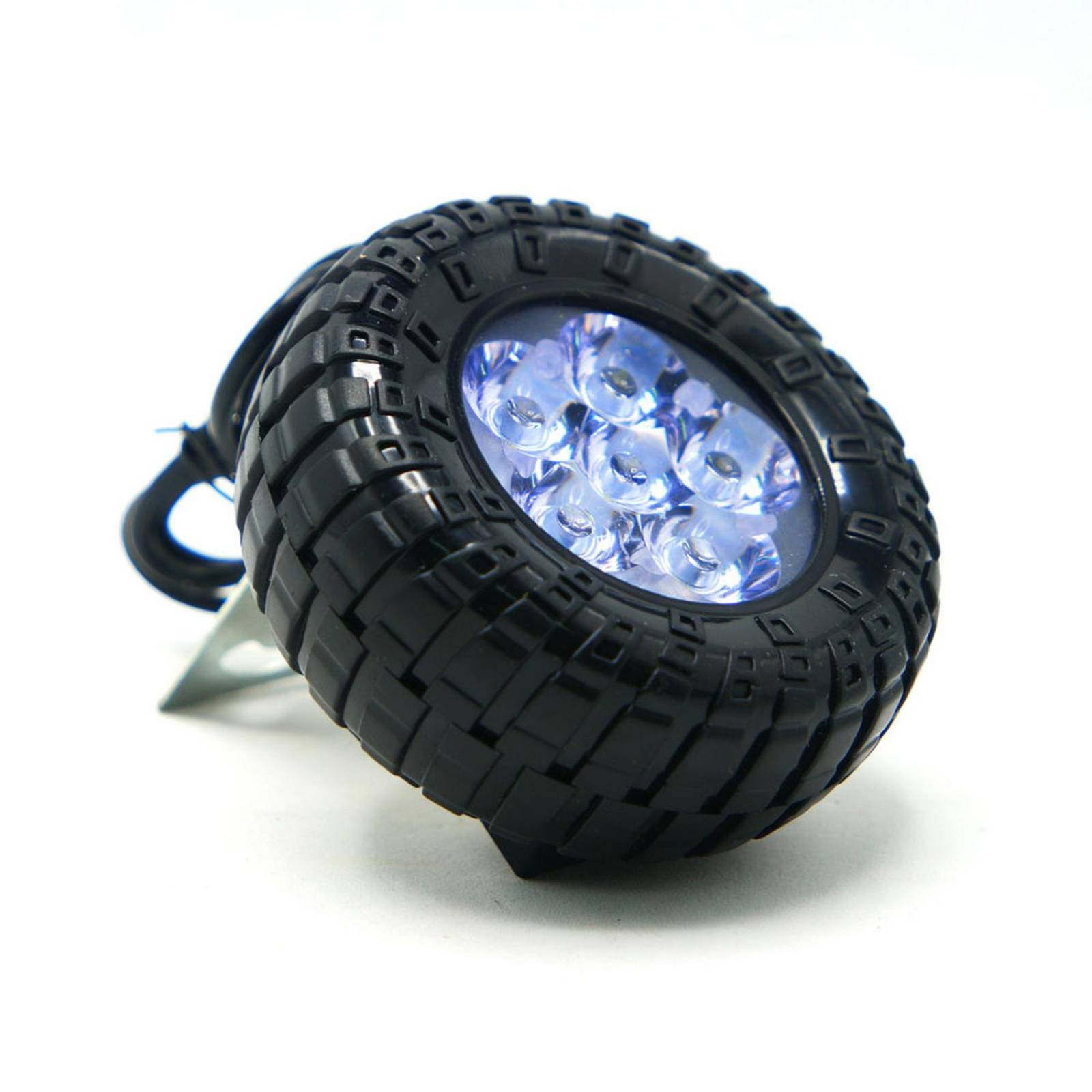 Faro Para Moto Rasen Led Blanco Tipo Rueda Con Luz Alta, Baja Y Estrobo         