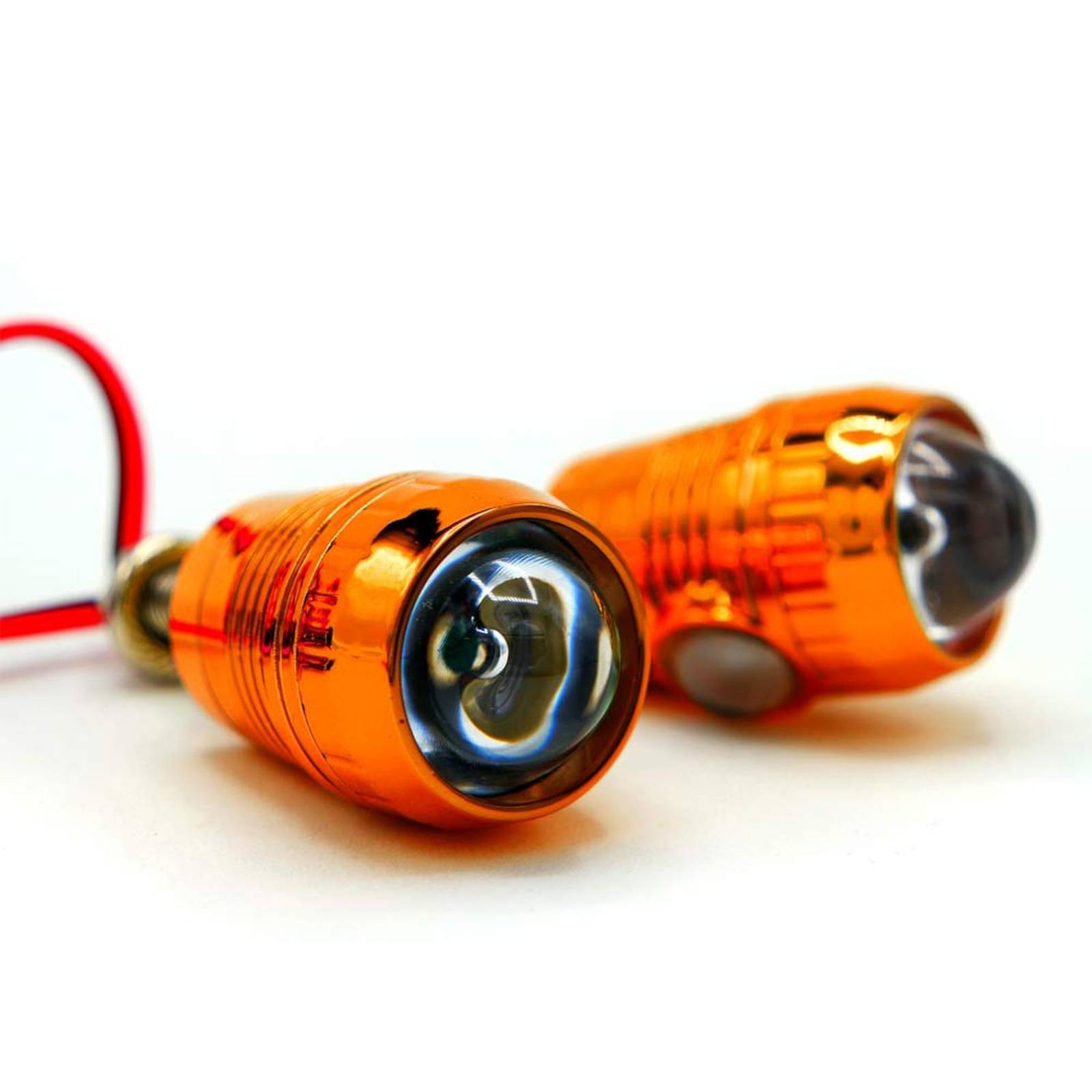 Cargador USB Doble Con LED Naranja Para Moto