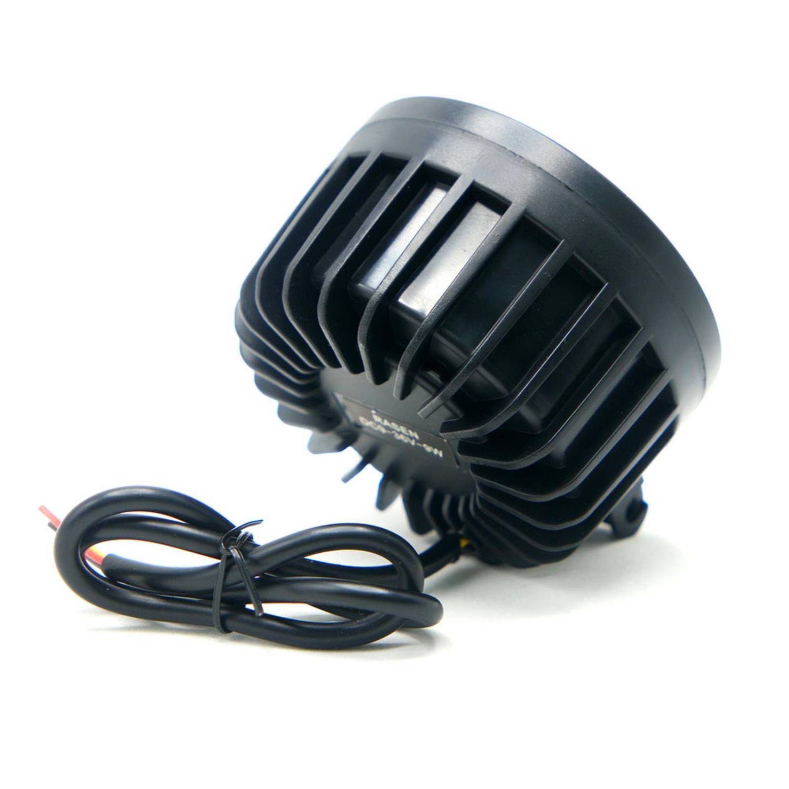 Faro Para Moto Rasen Auxiliar Led Con Lupa Redondo Con 3 Led Ojo De Angel Con Luz Blanca Fija Y Estrobo  Amarillo