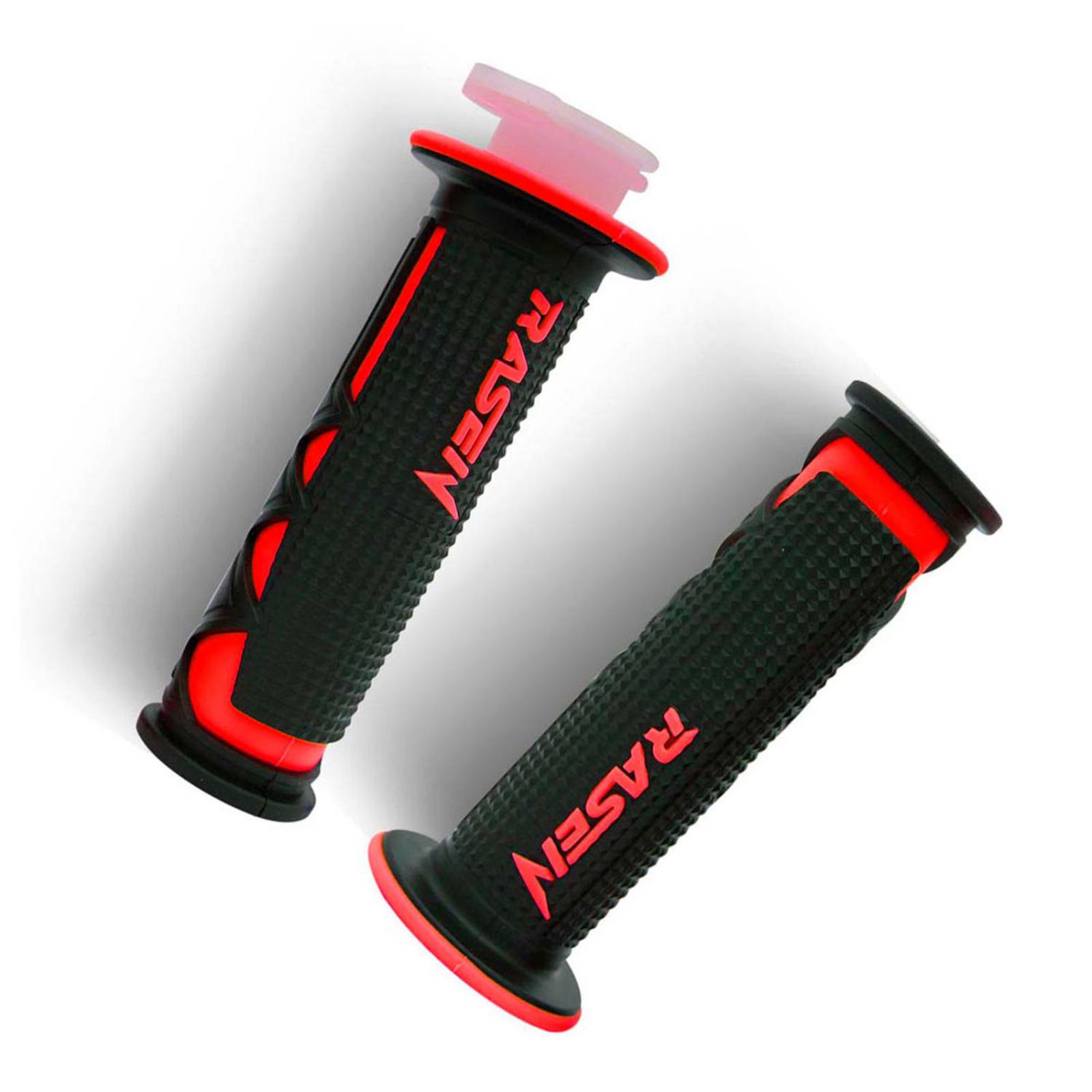 Puños Para Moto Rasen De Caucho Tipo Panal Rojo Universal