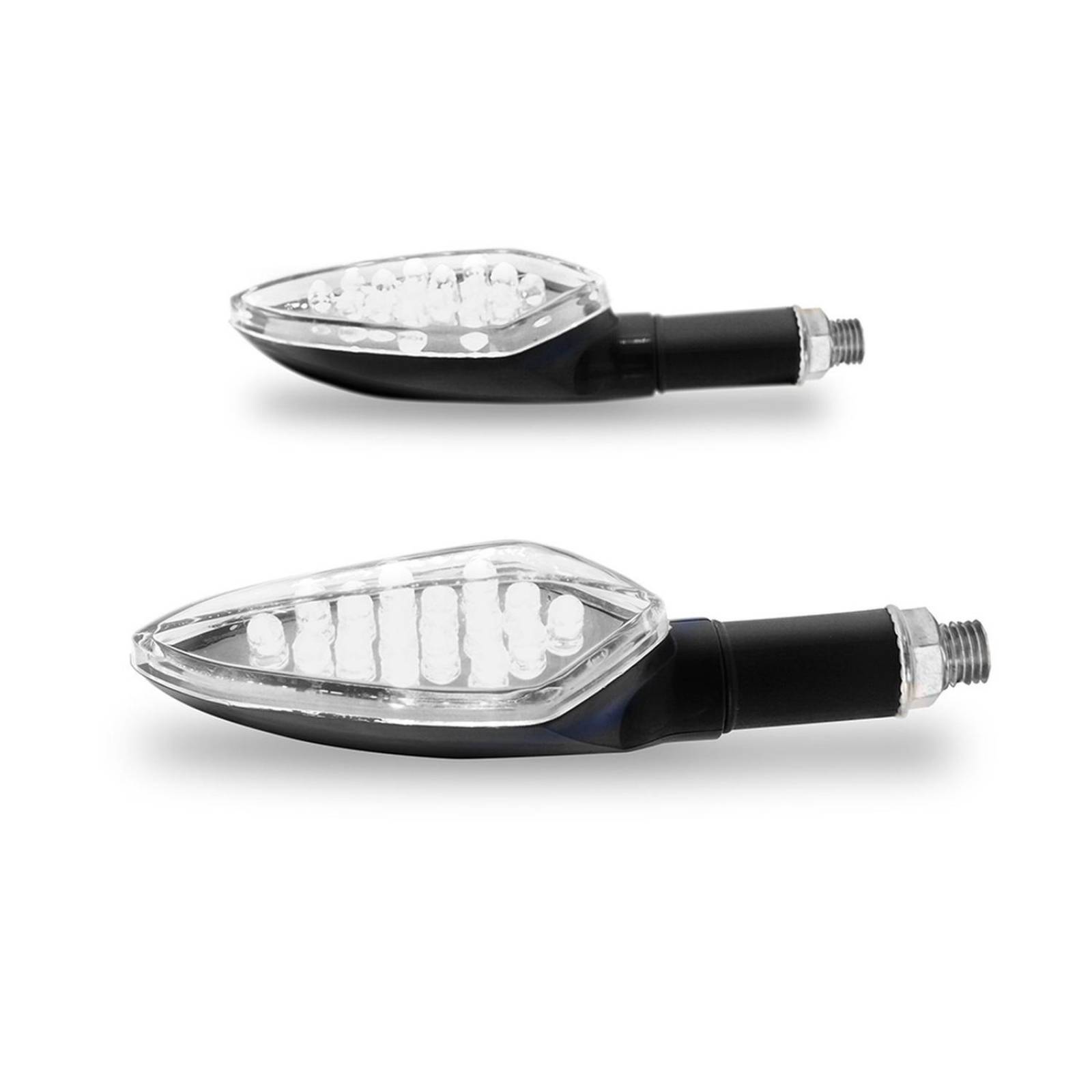 Direccionales Para Moto Rasen Led Tipo Triangular Universal   Blanco