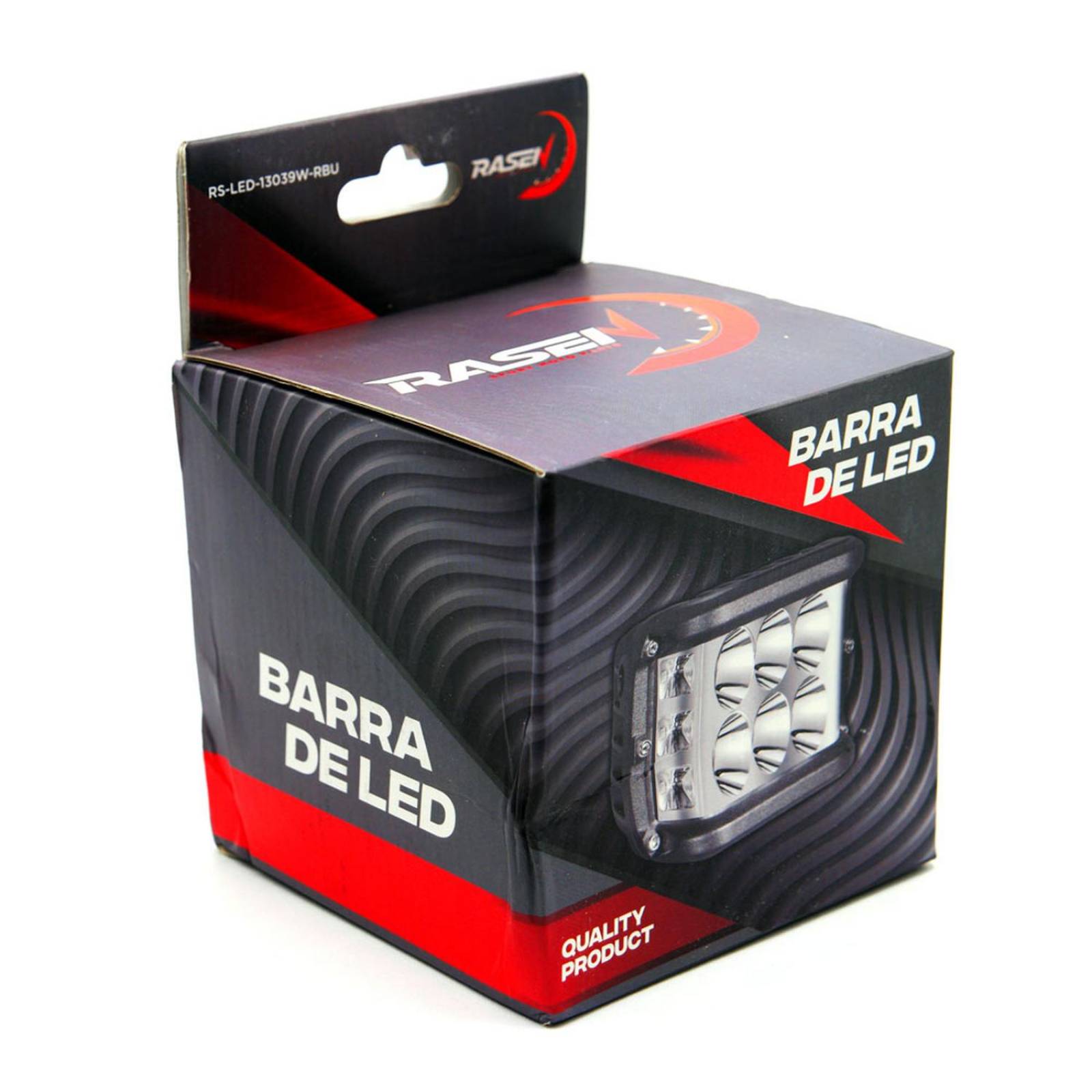 Faro Para Moto Rasen Led Cuadrado Estrobo Luz Blanca Fija             