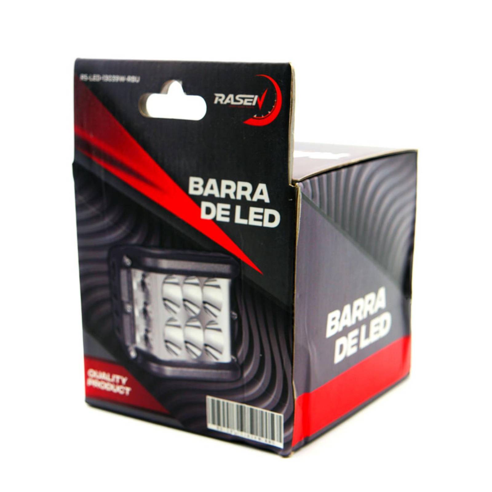 Faro Para Moto Rasen Led Cuadrado Estrobo Luz Blanca Fija             