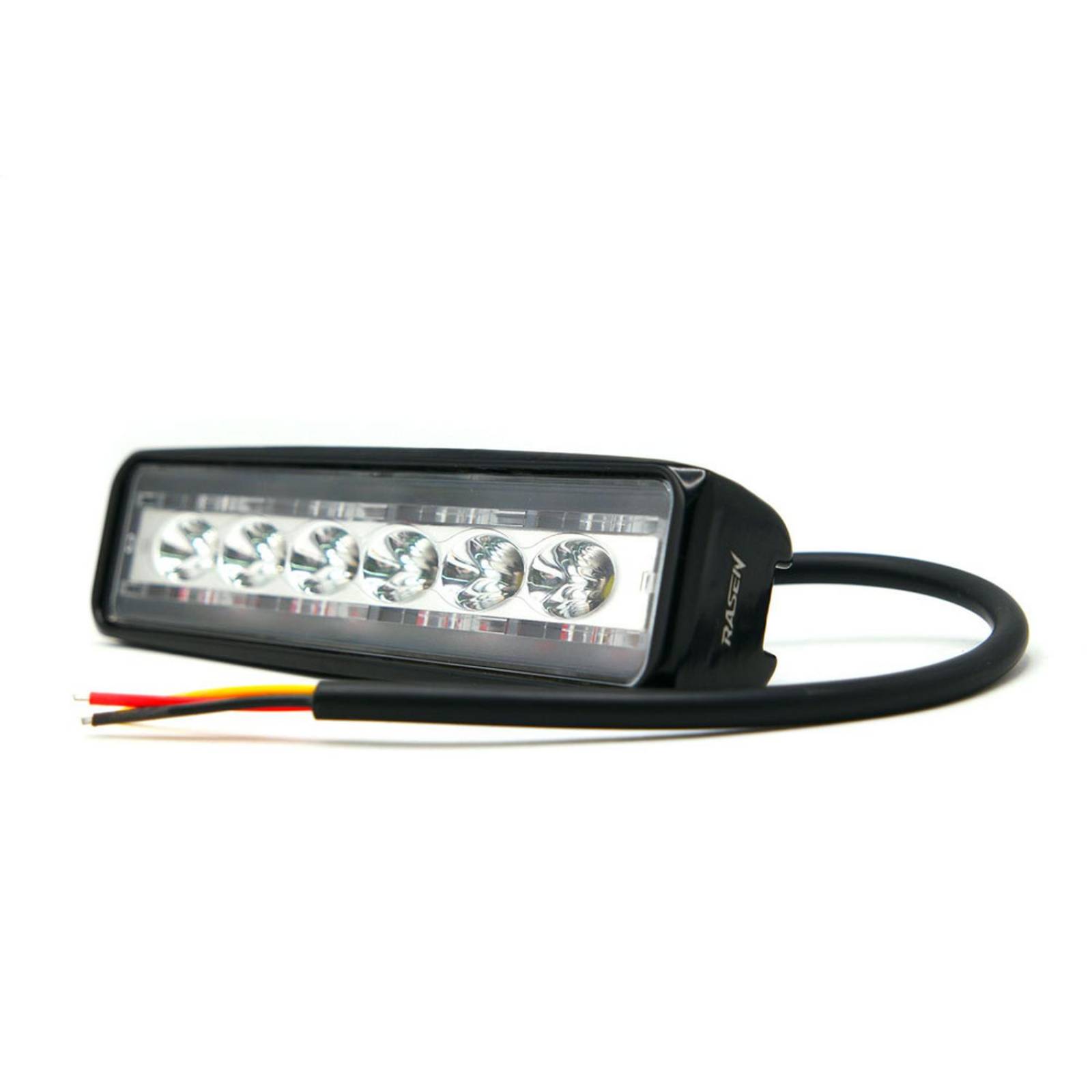 Barra Para Moto Rasen 6 Led Luz Blanca Contorno Con Estrobo            