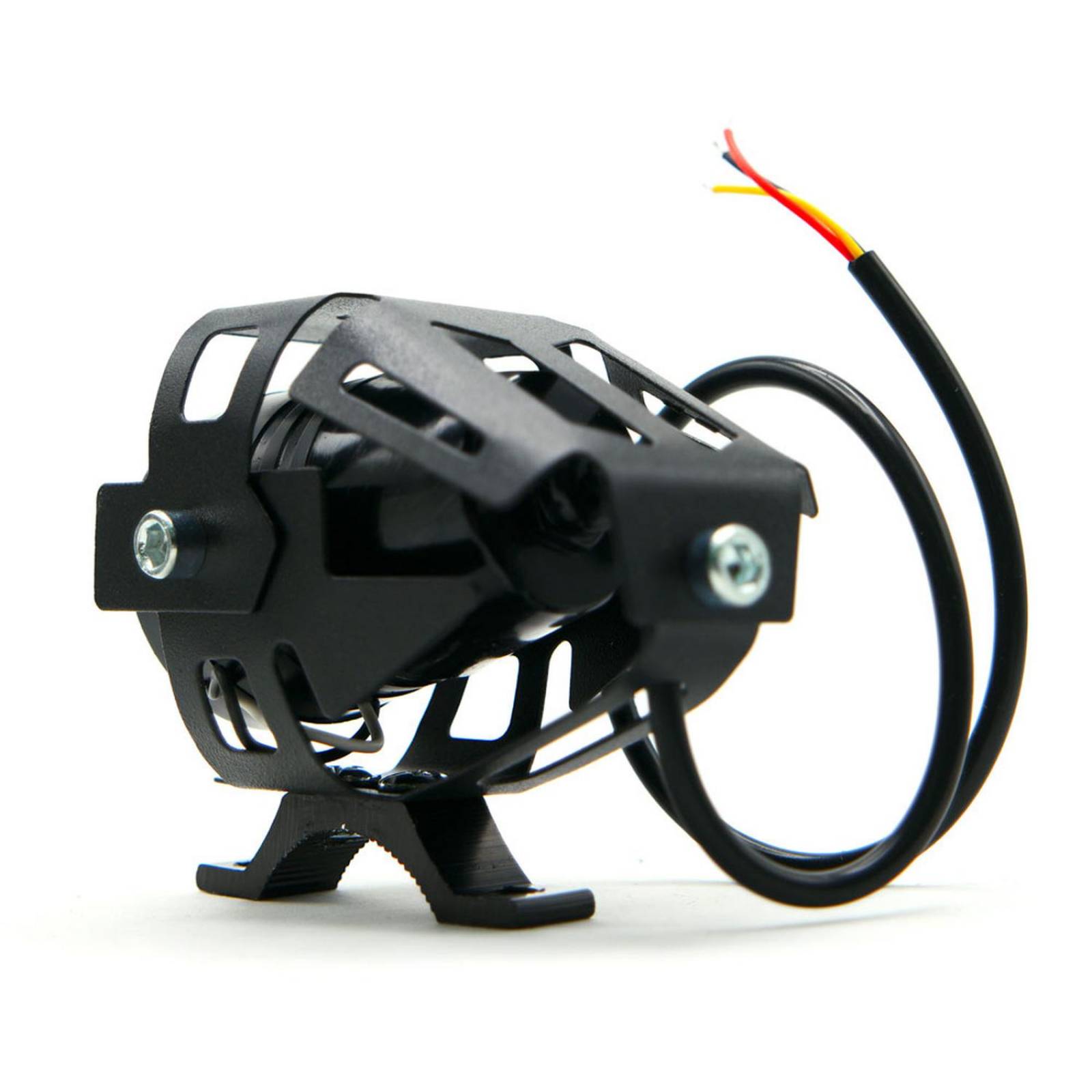 Faro Para Moto Rasen Led Mini Con Lupa Ojo De Angel Con Luz Alta,Baja Y Estrobo       Azul