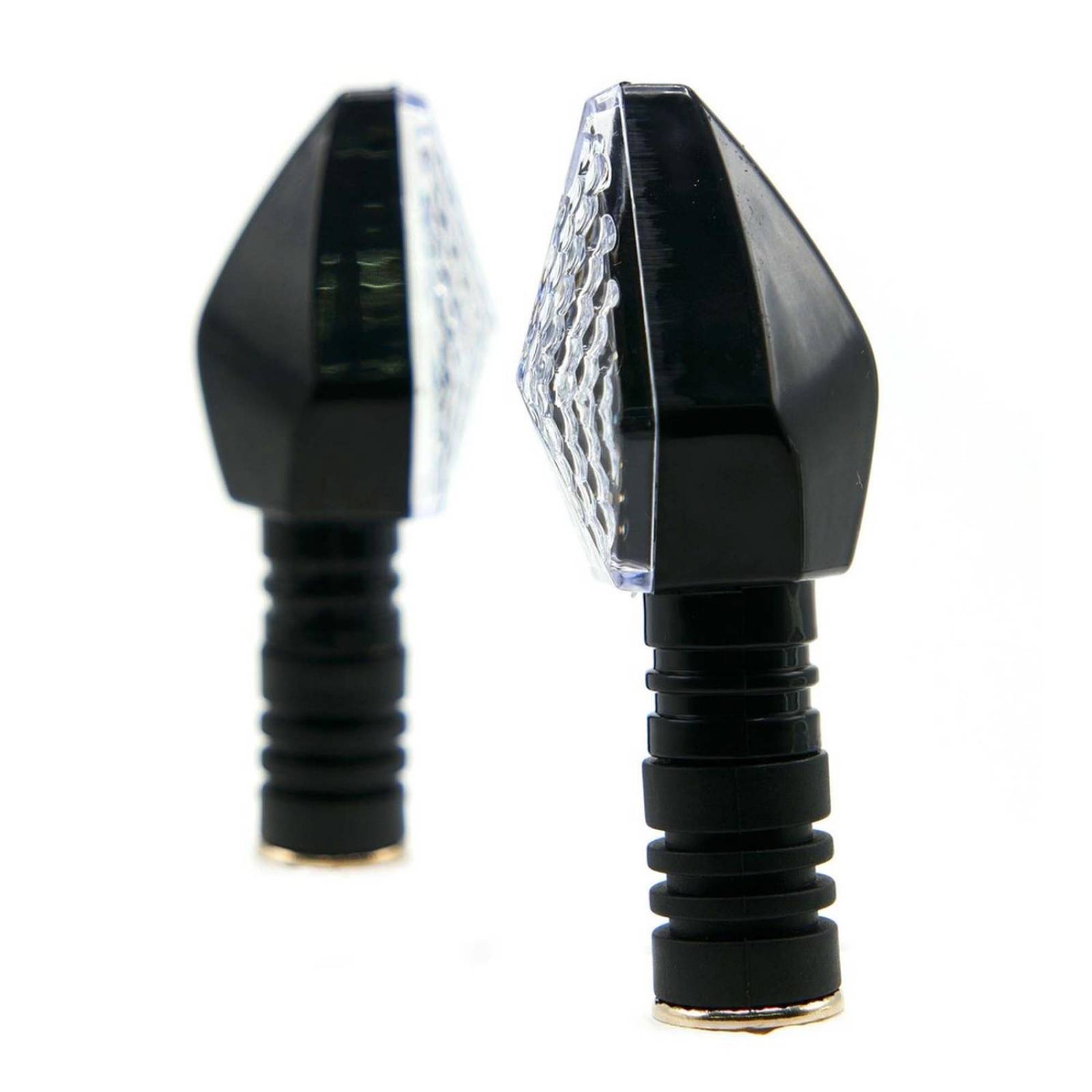 Direccionales Para Moto Rasen Led Tipo Rombo Universal Rojo