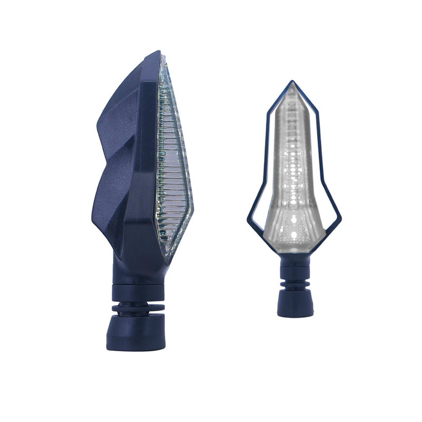 Direccionales Para Moto Rasen Led Secuencial Tipo Silueta Universal Amarillo