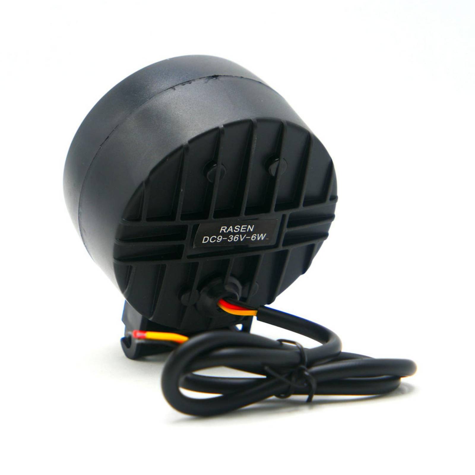 Faro Para Moto Rasen Auxiliar Led Con Lupa Redondo Con 2 Led Ojo De Angel Con Luz Blanca Fija Y Estrobo  Rojo