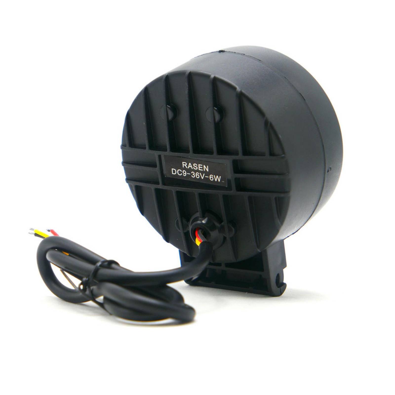 Faro Para Moto Rasen Auxiliar Led Con Lupa Redondo Con 2 Led Ojo De Angel Con Luz Blanca Fija Y Estrobo  Rojo