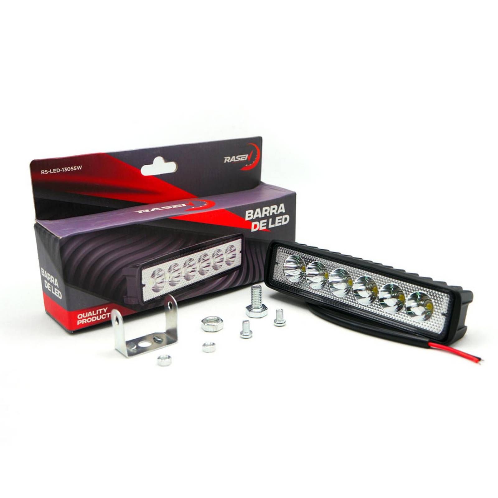 Barra Para Moto Rasen 6 Led Luz Blanca Fija              