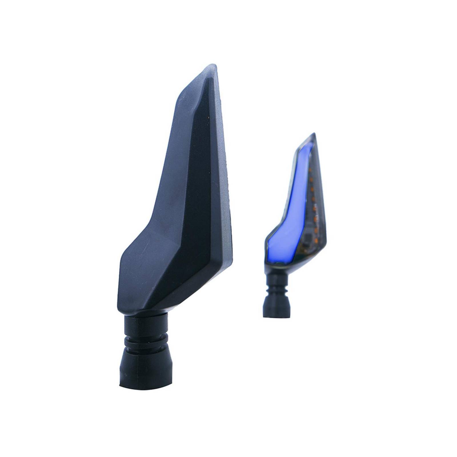 Direccionales Para Moto Rasen Led Secuencial Tipo Ala Universal Azul