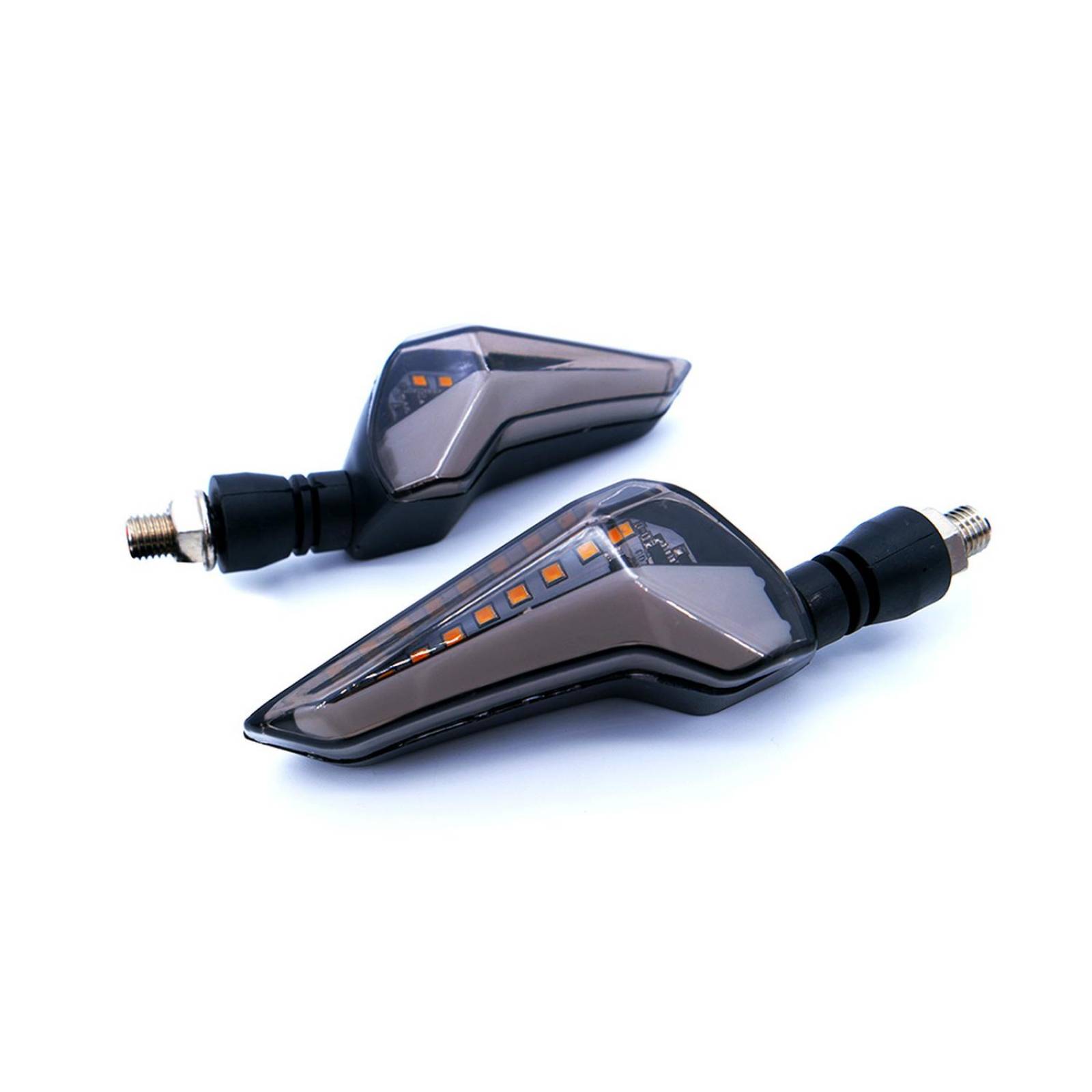 Direccionales Para Moto Rasen Led Secuencial Tipo Ala Universal Azul