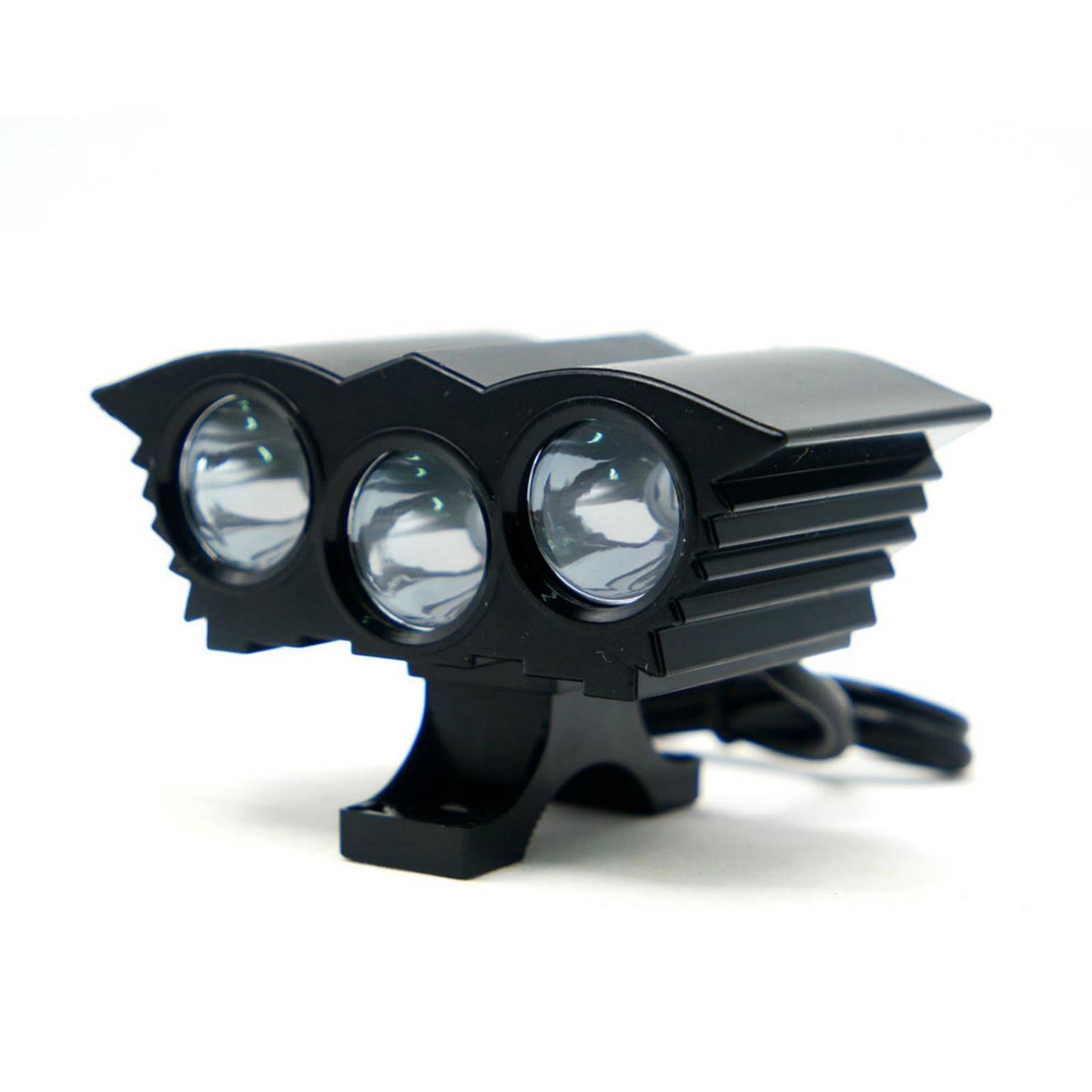 Faro Para Moto Rasen Auxiliar Led Tipo Aguila 3 Ojos Blanco Con Luz Alta, Baja Y Estrobo      