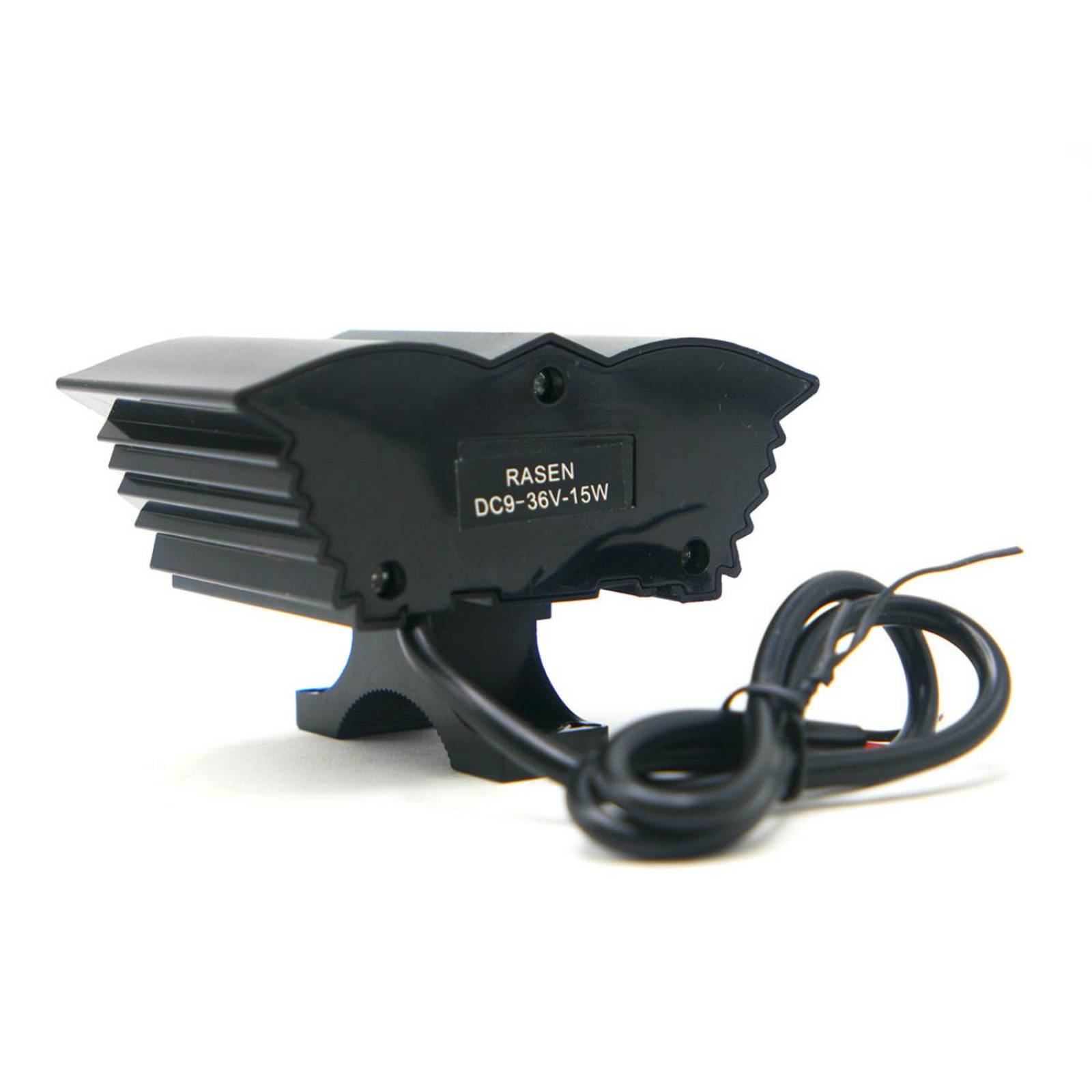 Faro Para Moto Rasen Auxiliar Led Tipo Aguila 3 Ojos Blanco Con Luz Alta, Baja Y Estrobo      