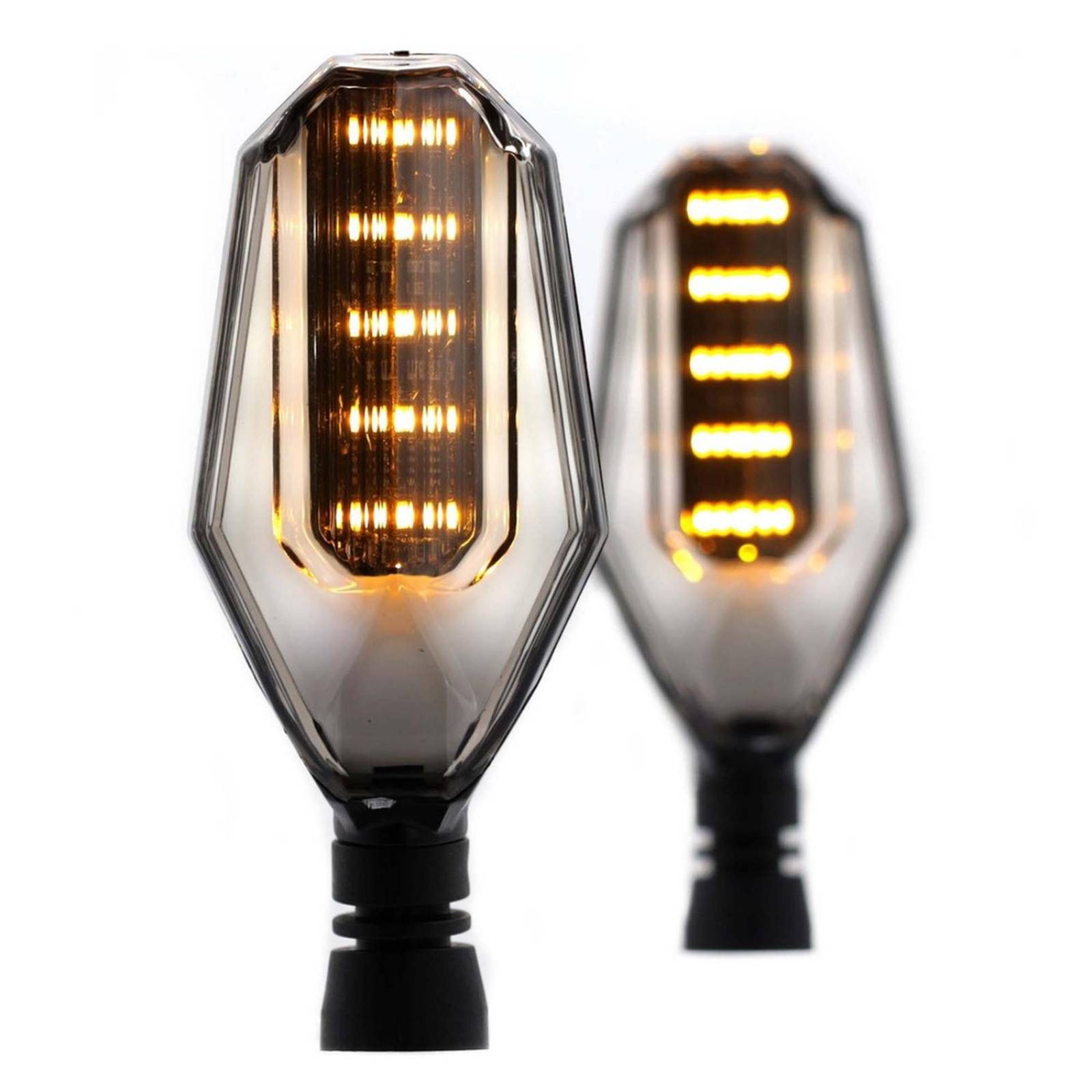 Direccionales Para Moto Rasen Led Secuencial Tipo Caparazon Universal  Amarillo