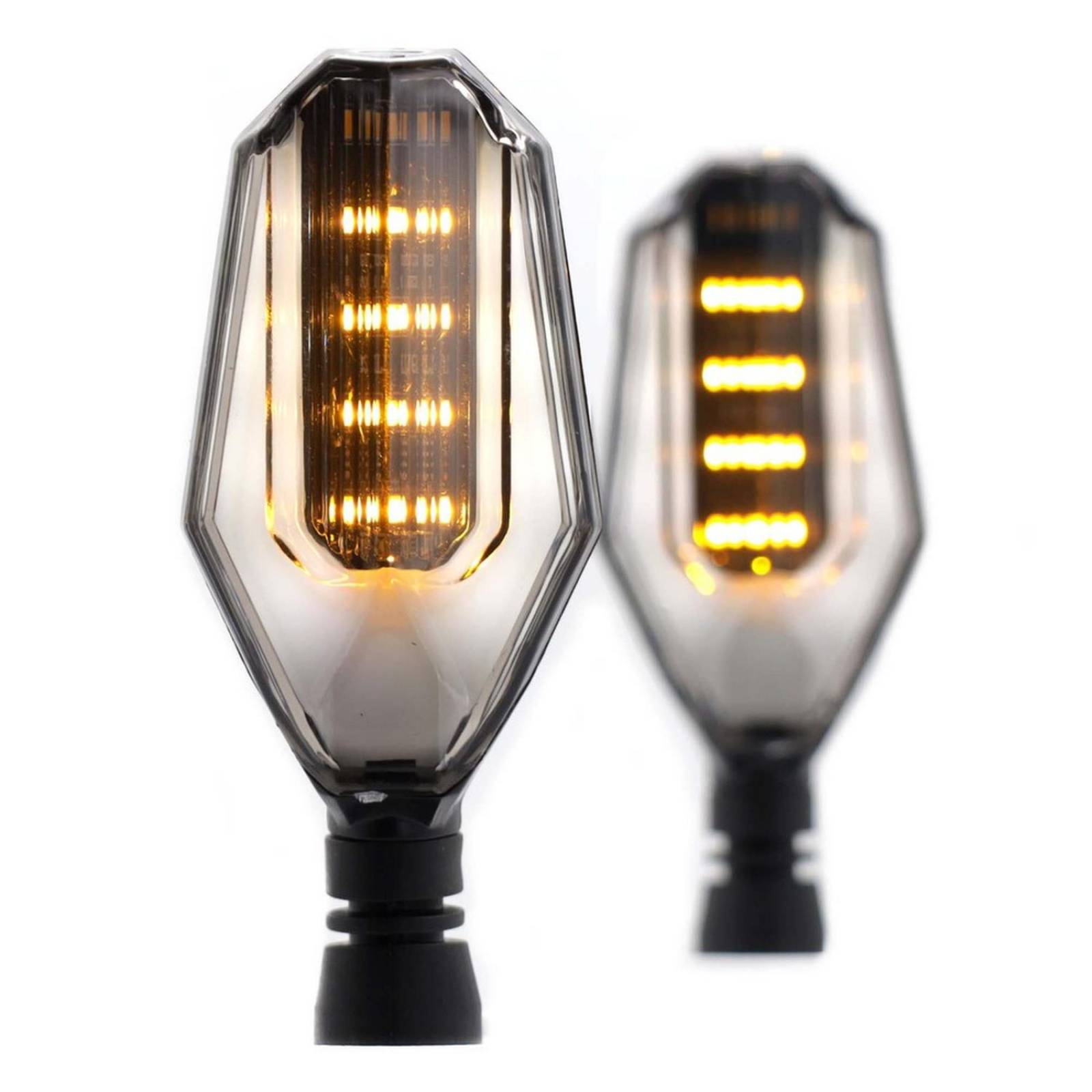 Direccionales Para Moto Rasen Led Secuencial Tipo Caparazon Universal  Amarillo