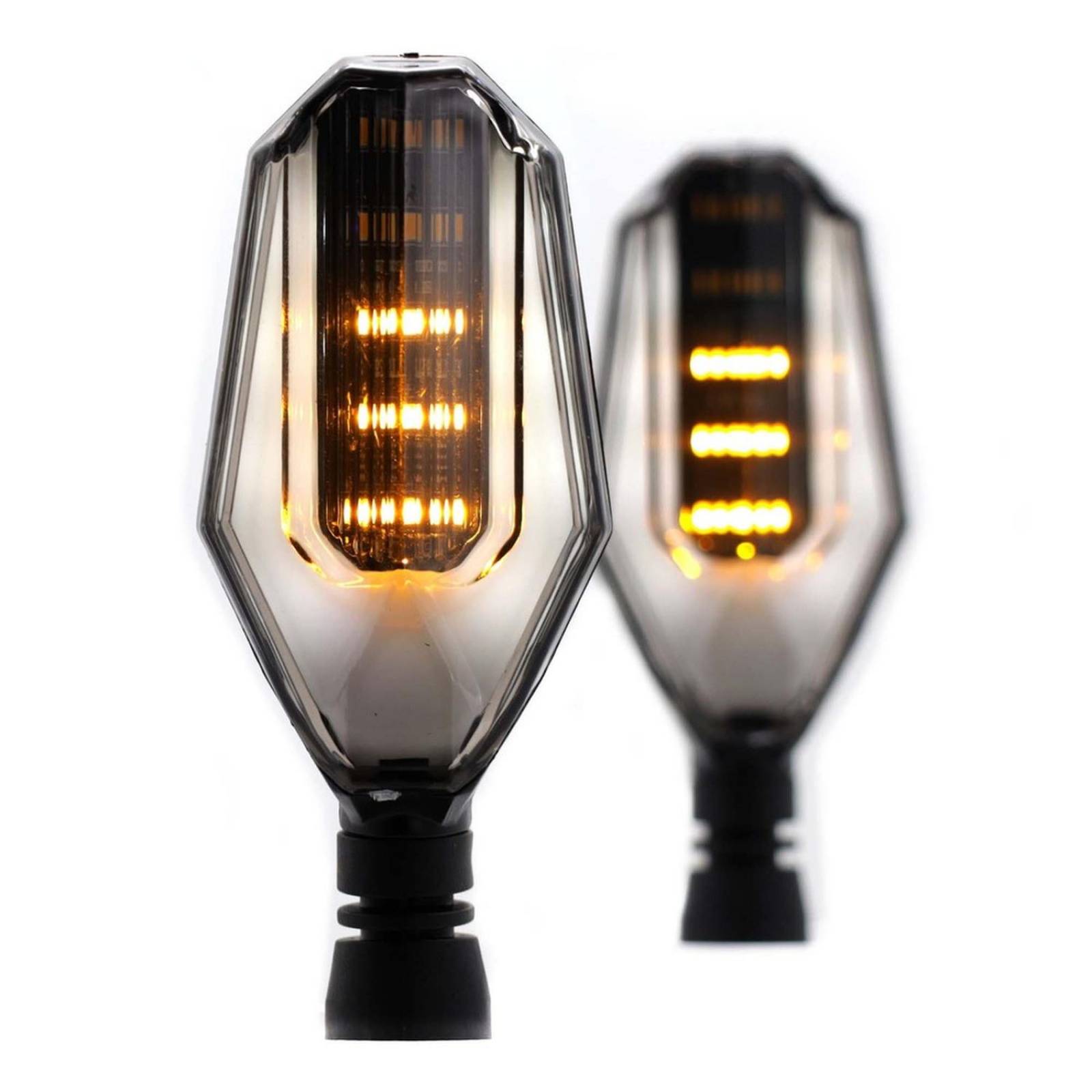 Direccionales Para Moto Rasen Led Secuencial Tipo Caparazon Universal  Amarillo