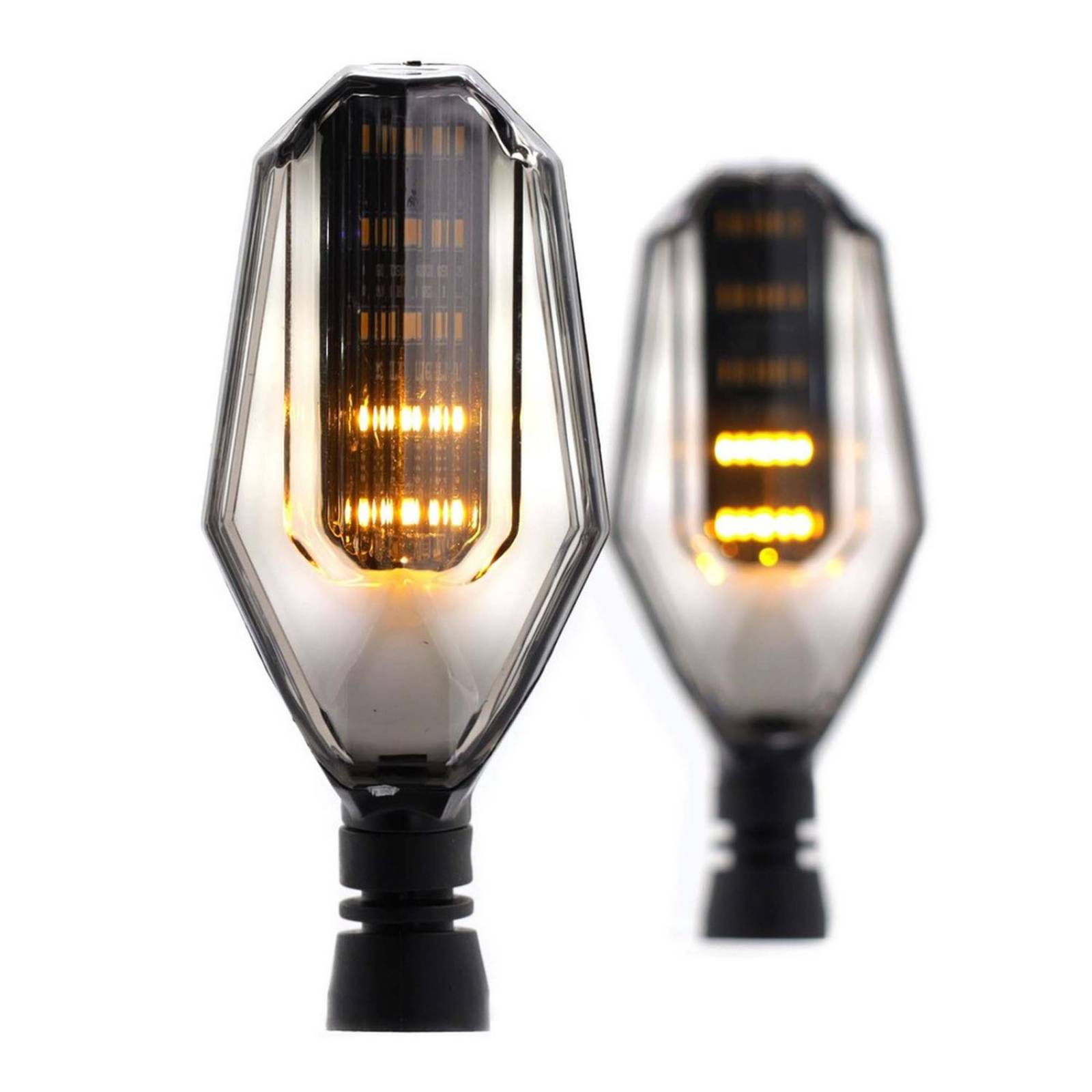 Direccionales Para Moto Rasen Led Secuencial Tipo Caparazon Universal  Amarillo