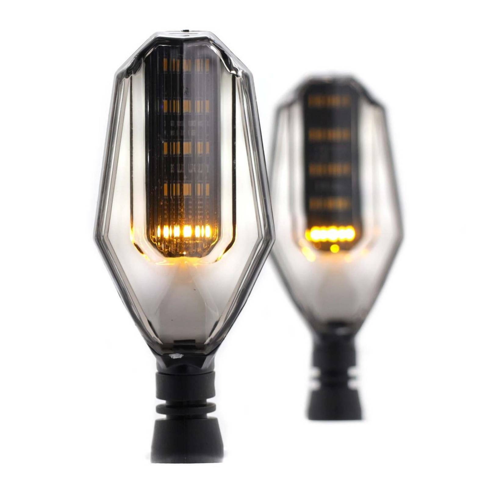 Direccionales Para Moto Rasen Led Secuencial Tipo Caparazon Universal  Amarillo