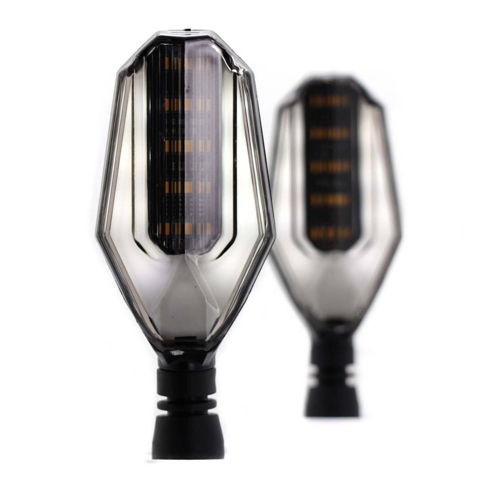 Direccionales Para Moto Rasen Led Secuencial Tipo Caparazon Universal  Amarillo