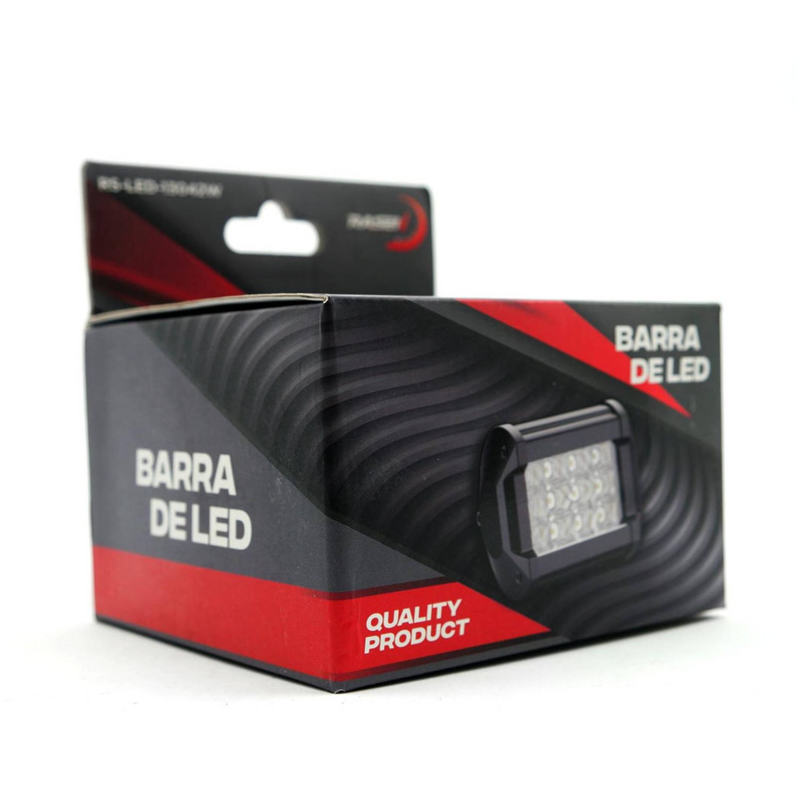 Faro Para Moto Rasen Cuadrado 12 Led Luz Blanca 3 Celdas Con Luz Alta, Baja Y Estrobo