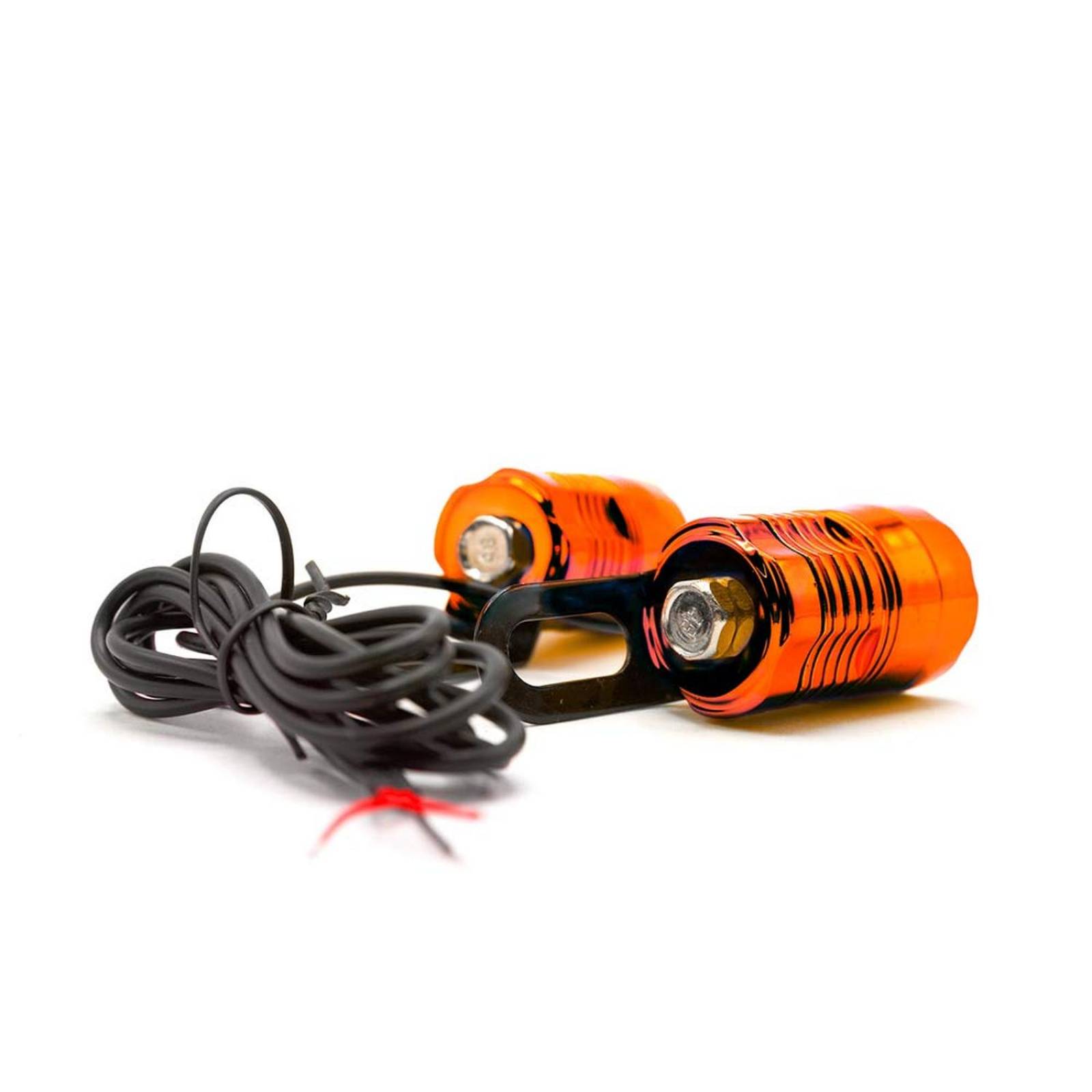 Faro Para Moto Rasen Led Auxiliar Luz Trasero O Delantero Fija 1 Led          Naranja