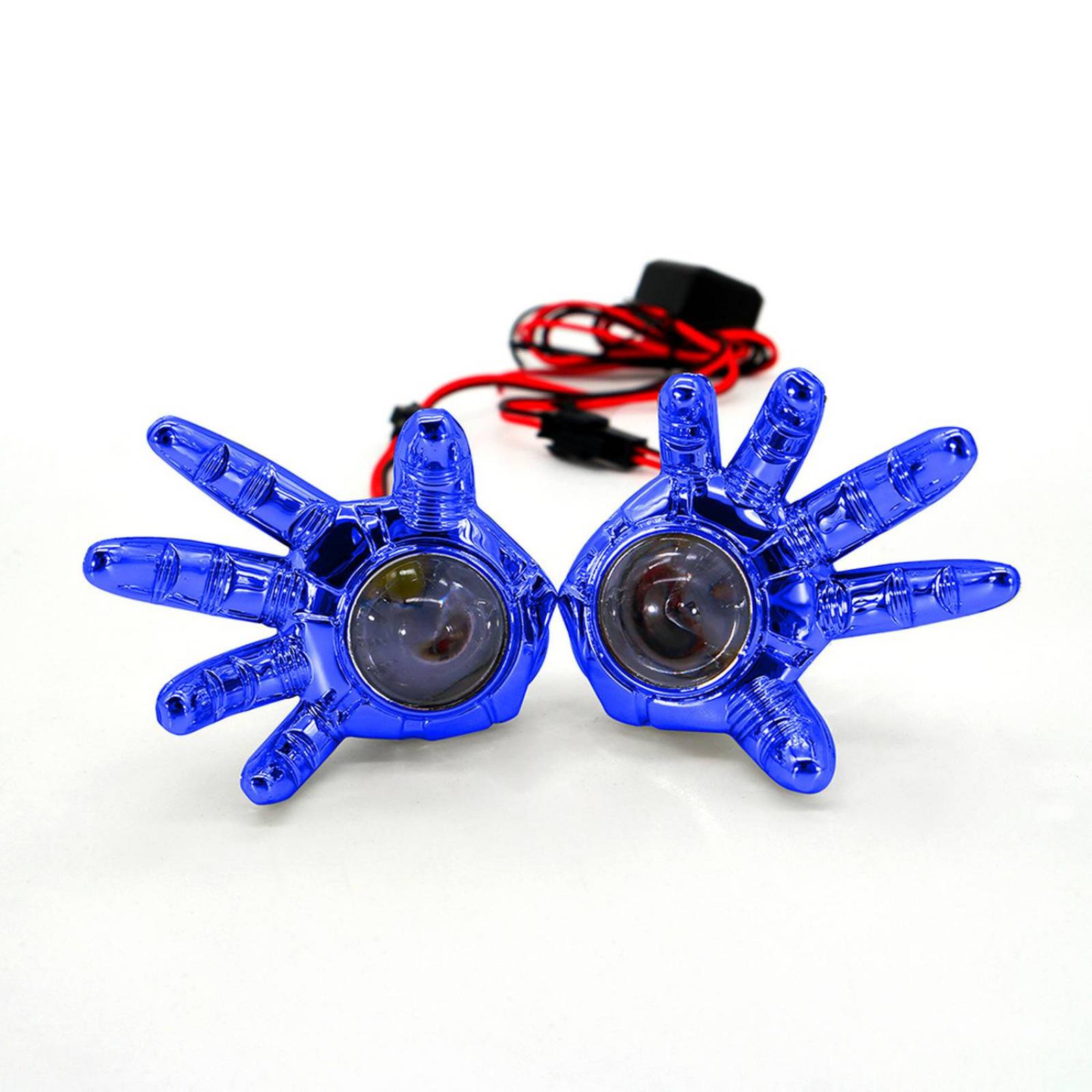 Faro Para Moto Rasen Auxiliar Led Decorativo En Forma De Mano Con Luz Fija En Color Azul      Universal