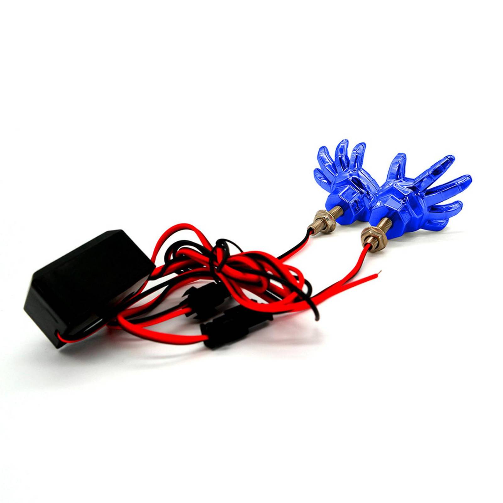 Faro Para Moto Rasen Auxiliar Led Decorativo En Forma De Mano Con Luz Fija En Color Azul      Universal