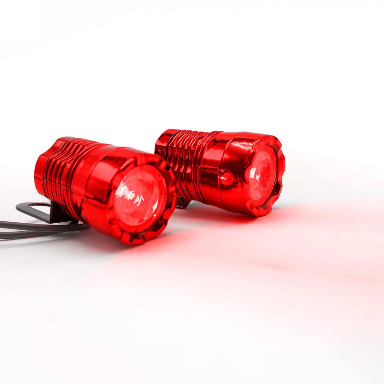 Faro Para Moto Rasen Led Auxiliar Luz Trasero O Delantero Fija 1 Led          Rojo