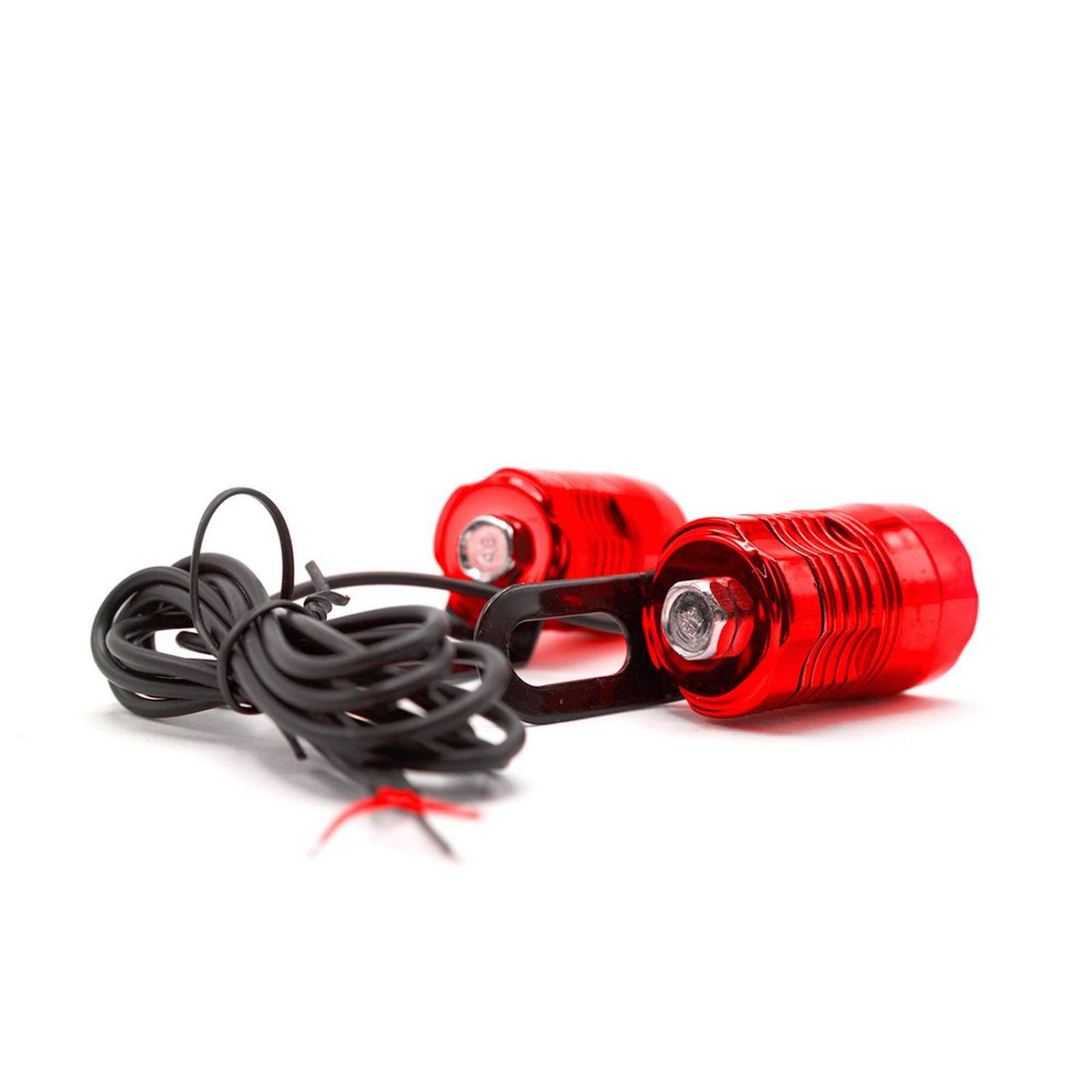 Faro Para Moto Rasen Led Auxiliar Luz Trasero O Delantero Fija 1 Led          Rojo