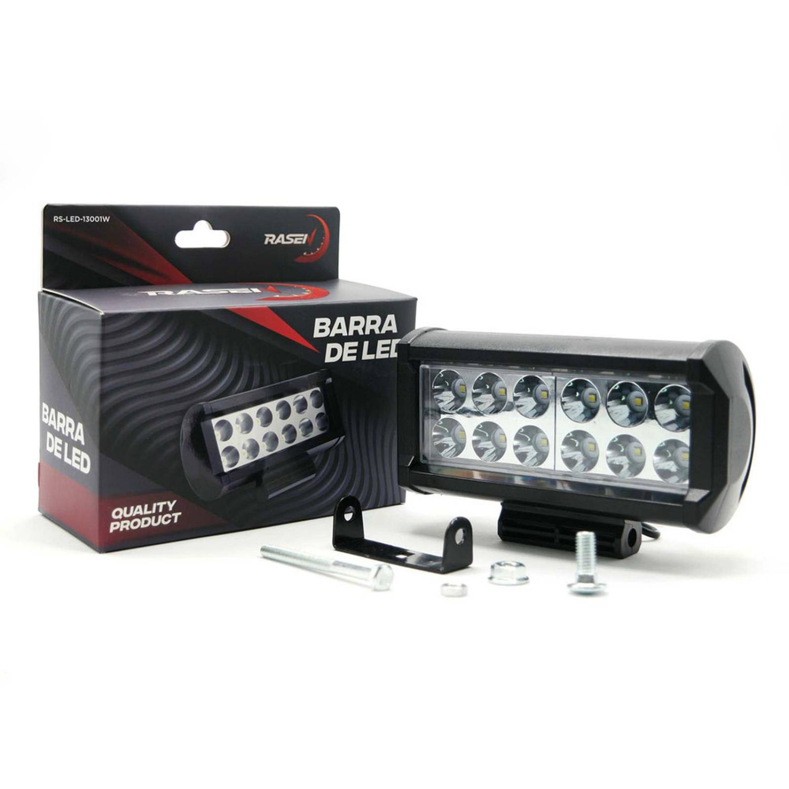 Barra Para Moto Rasen Rectangular 12 Led Luz Fija              