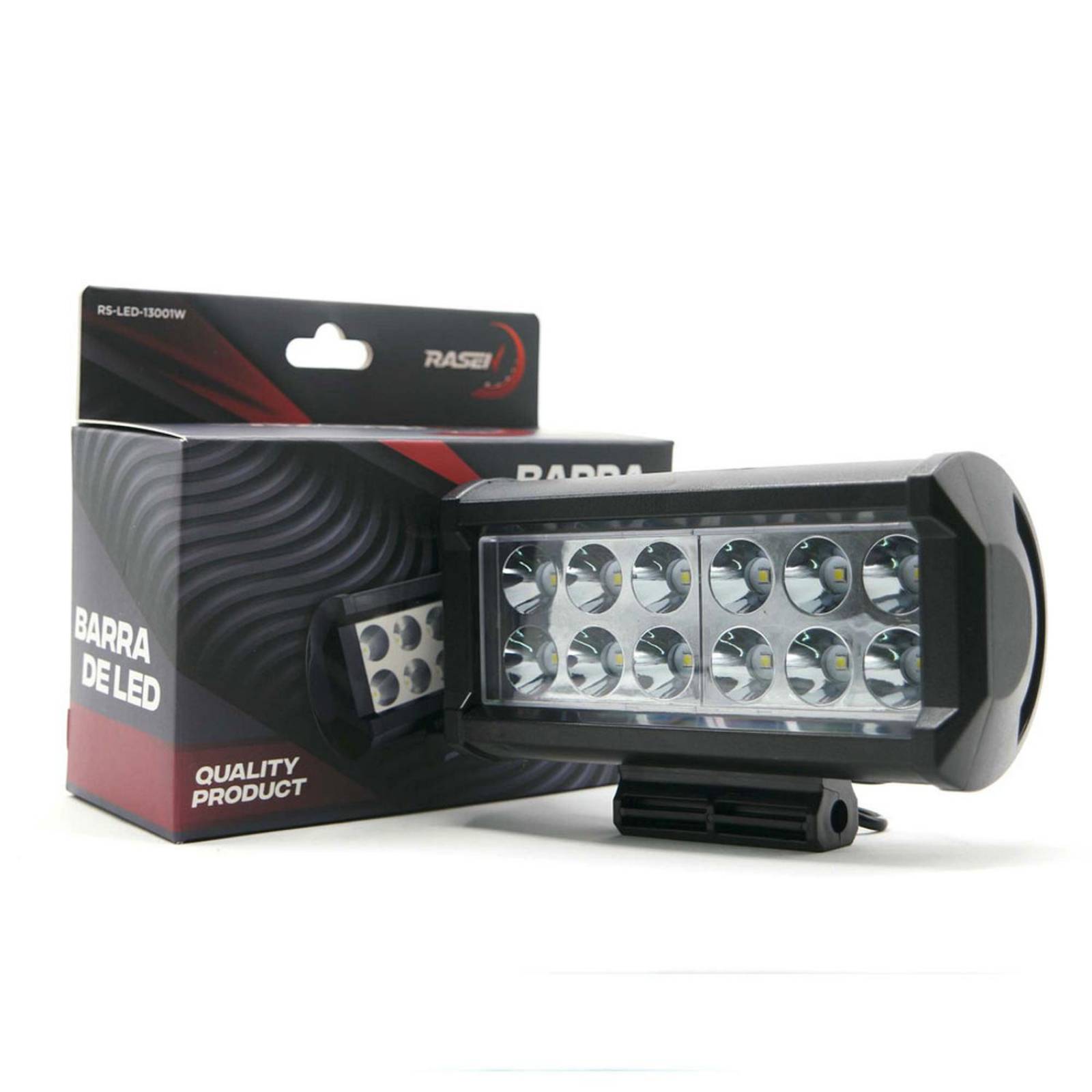 Barra Para Moto Rasen Rectangular 12 Led Luz Fija              