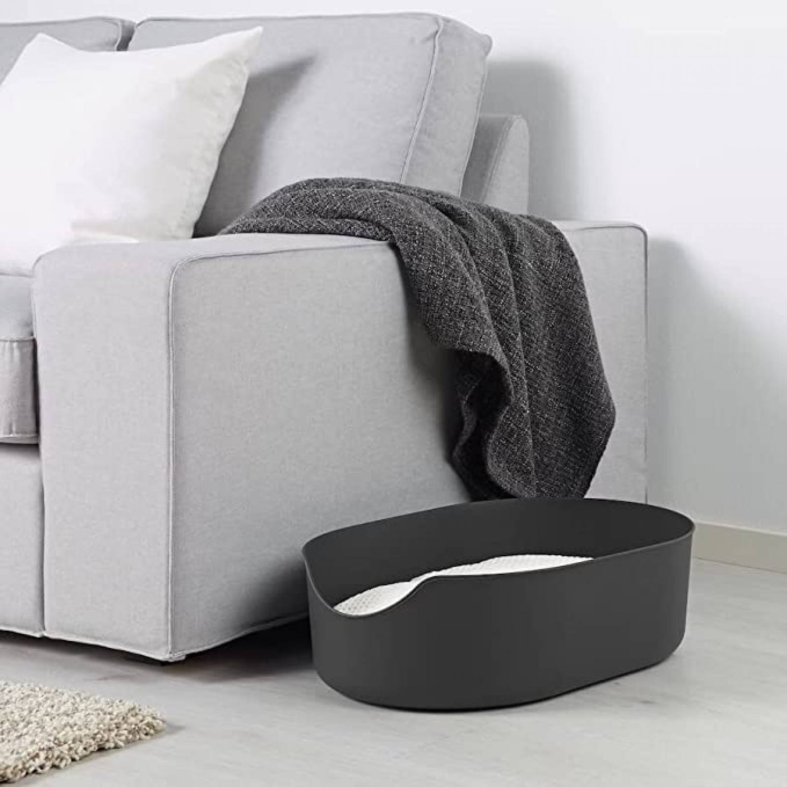 Arenero para Gatos   Caja de Arena para Gatos con Parte Superior Abierta