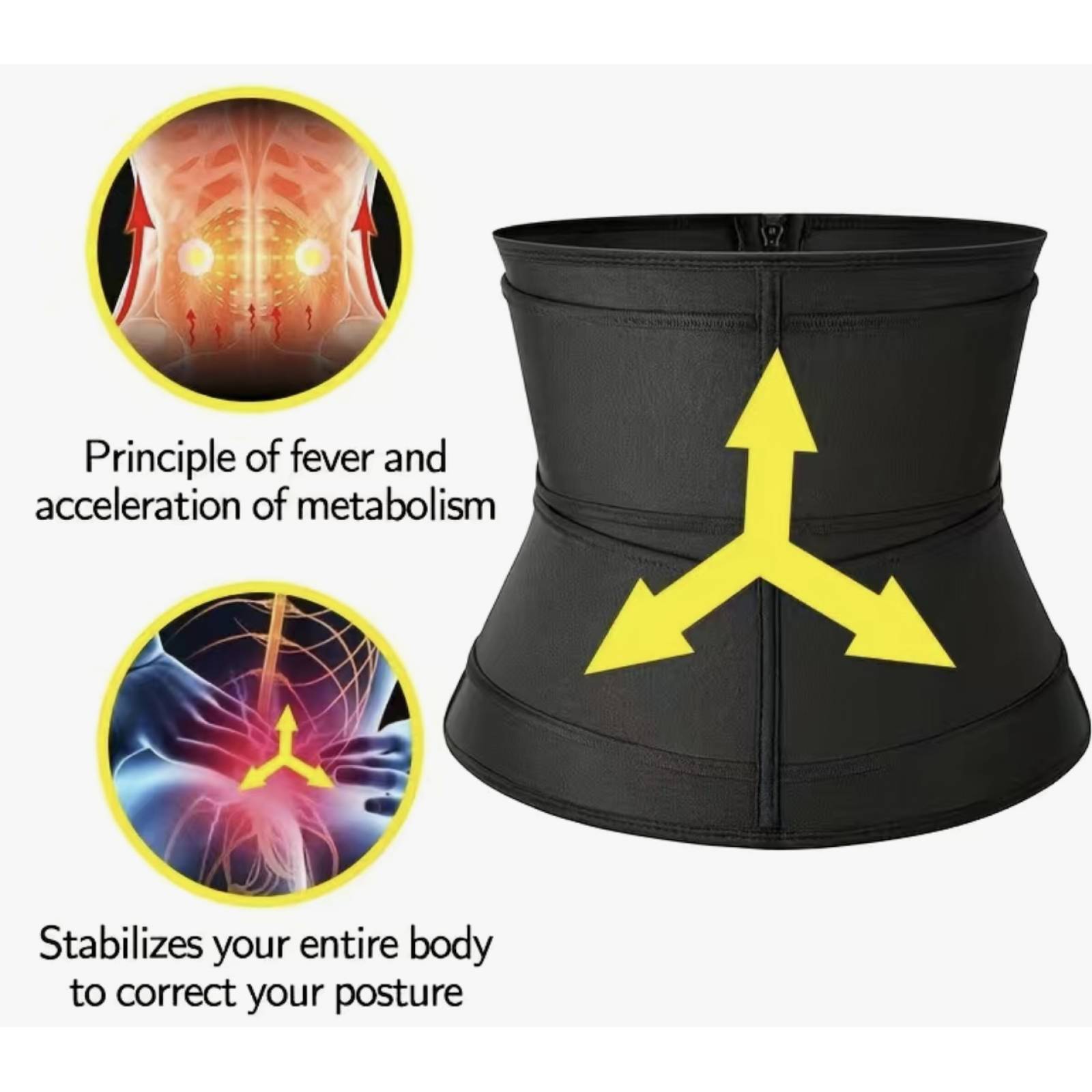 Faja Reductora Doble Compresión y Moldeadora Gym Femica Negro