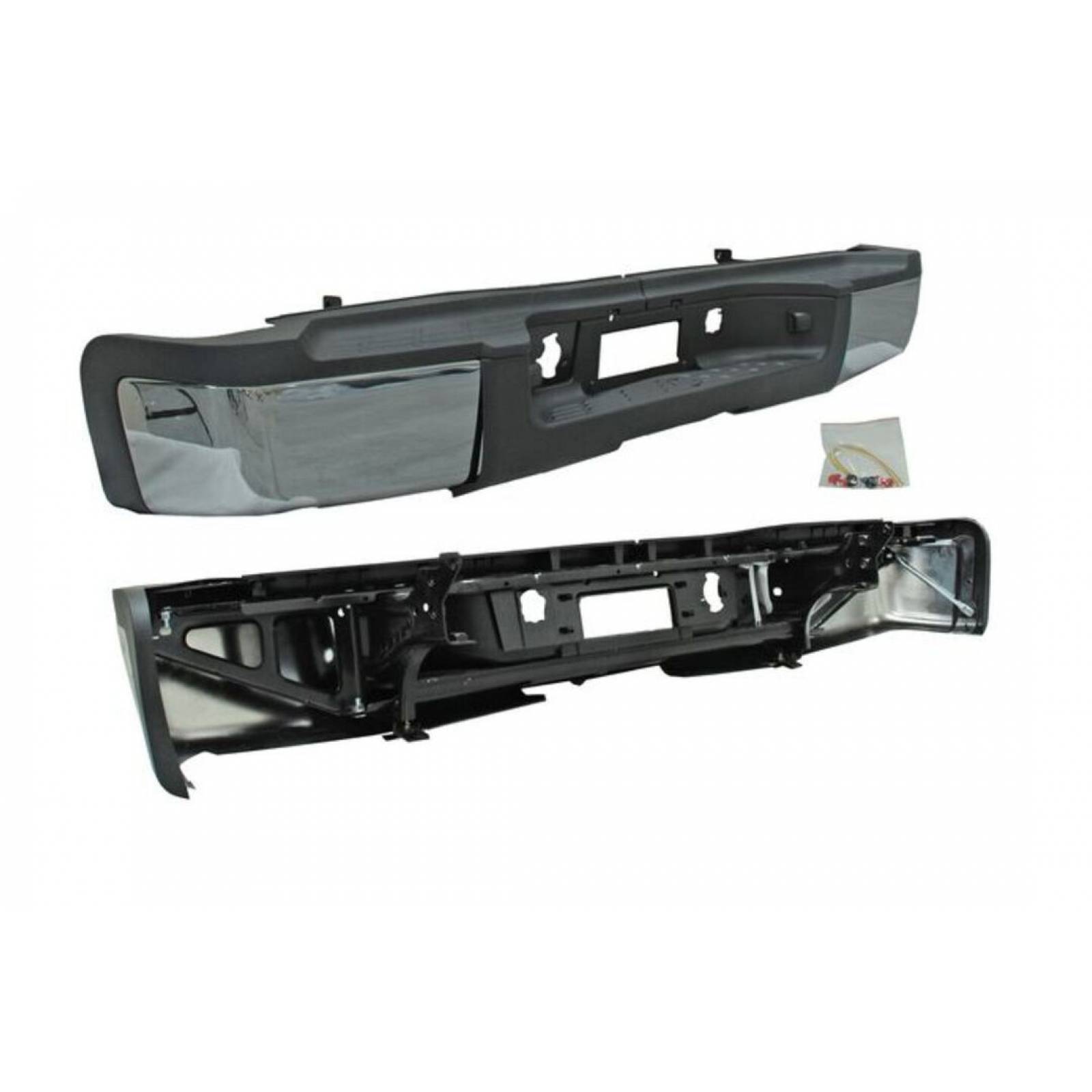 Defensa Trasera Chev Pu Cromo Completa S/ Hoyo P/ Sensor