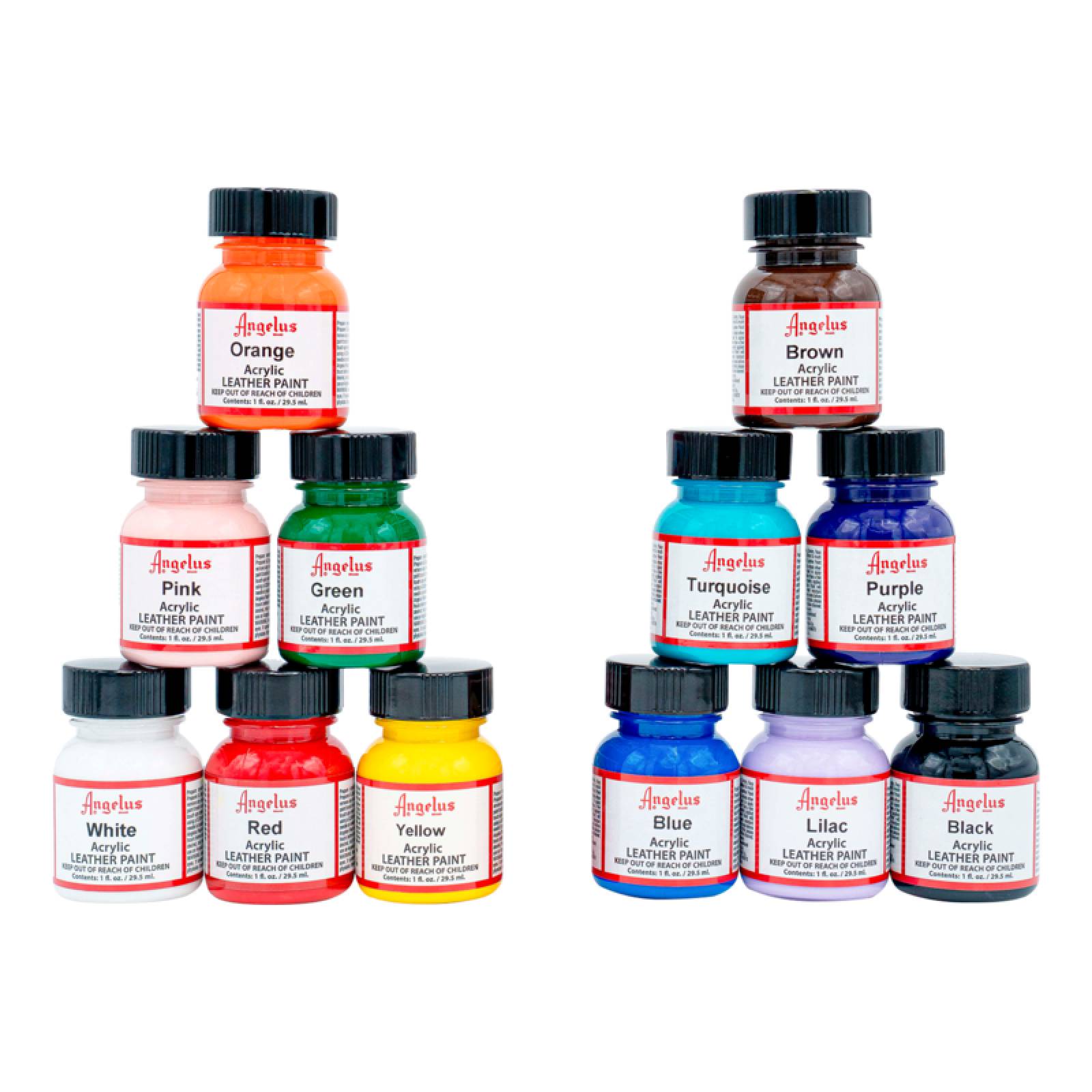 Set Pintura Acrílica Angelus Best Sellers Kit - Box 12 Colores