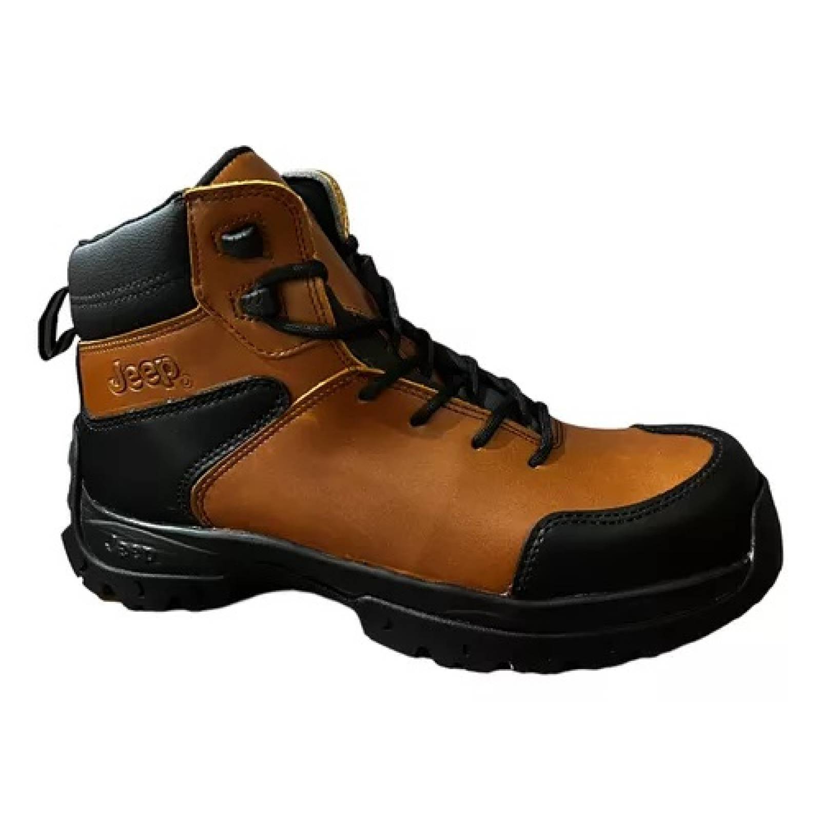 Bota Jeep Hombre Industrial Piel Con Casco De Acero 